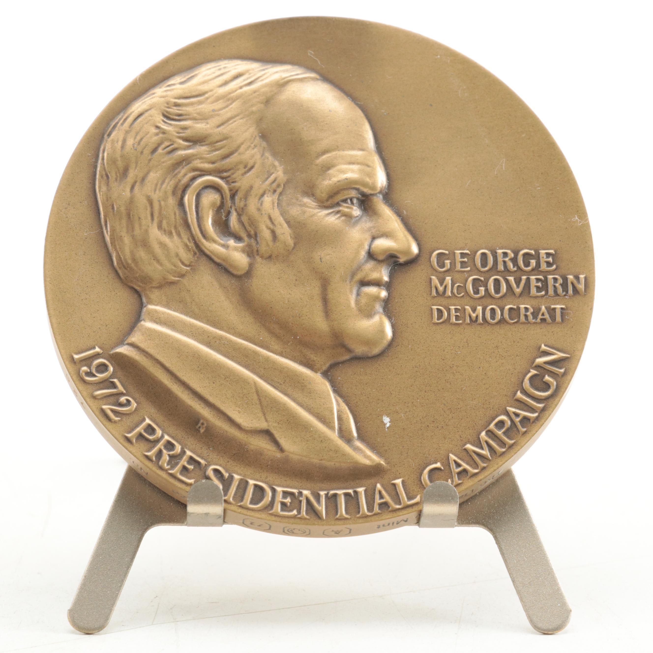 1972 Danbury Mint Limited Edition Presidential Campaign Bronze Medal