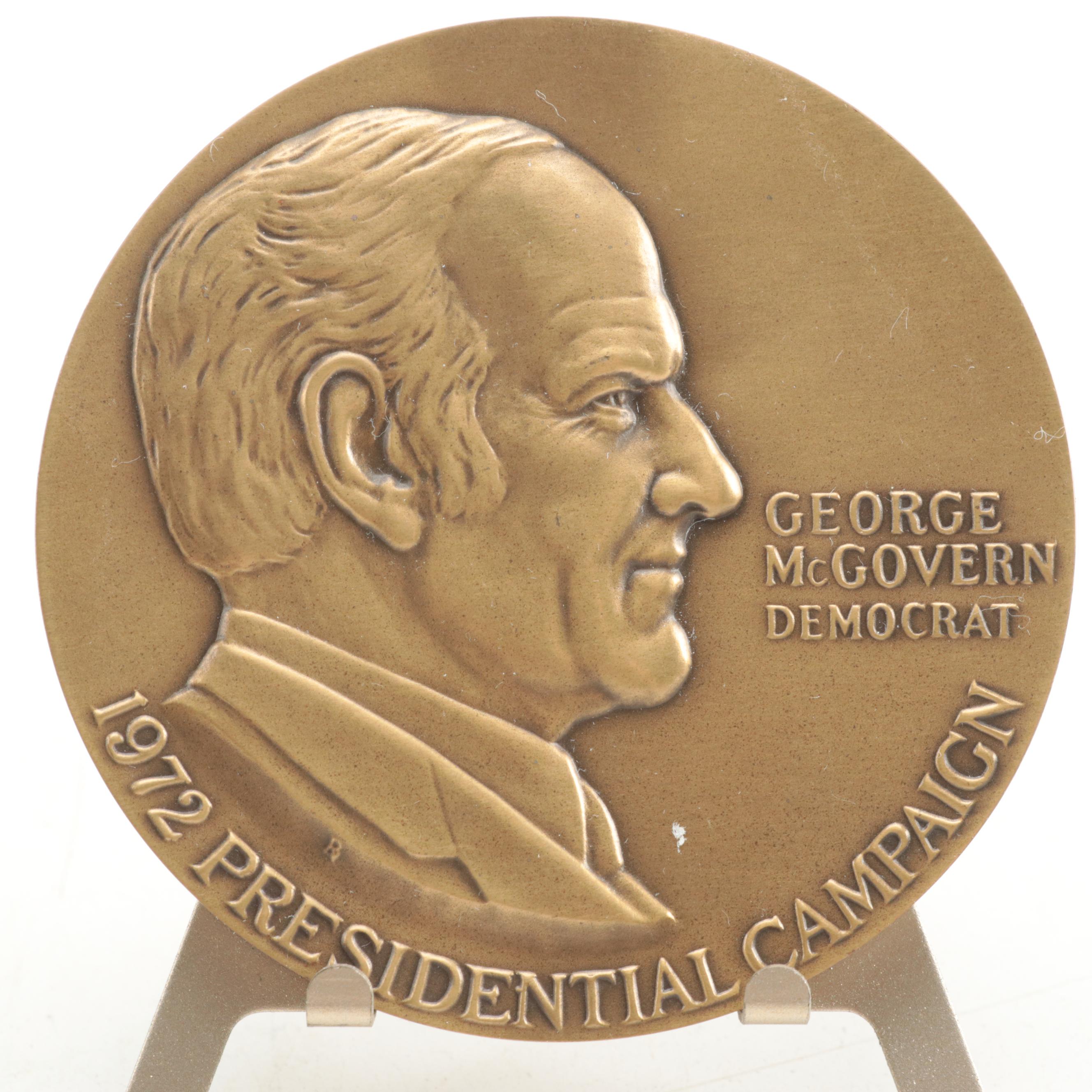1972 Danbury Mint Limited Edition Presidential Campaign Bronze Medal