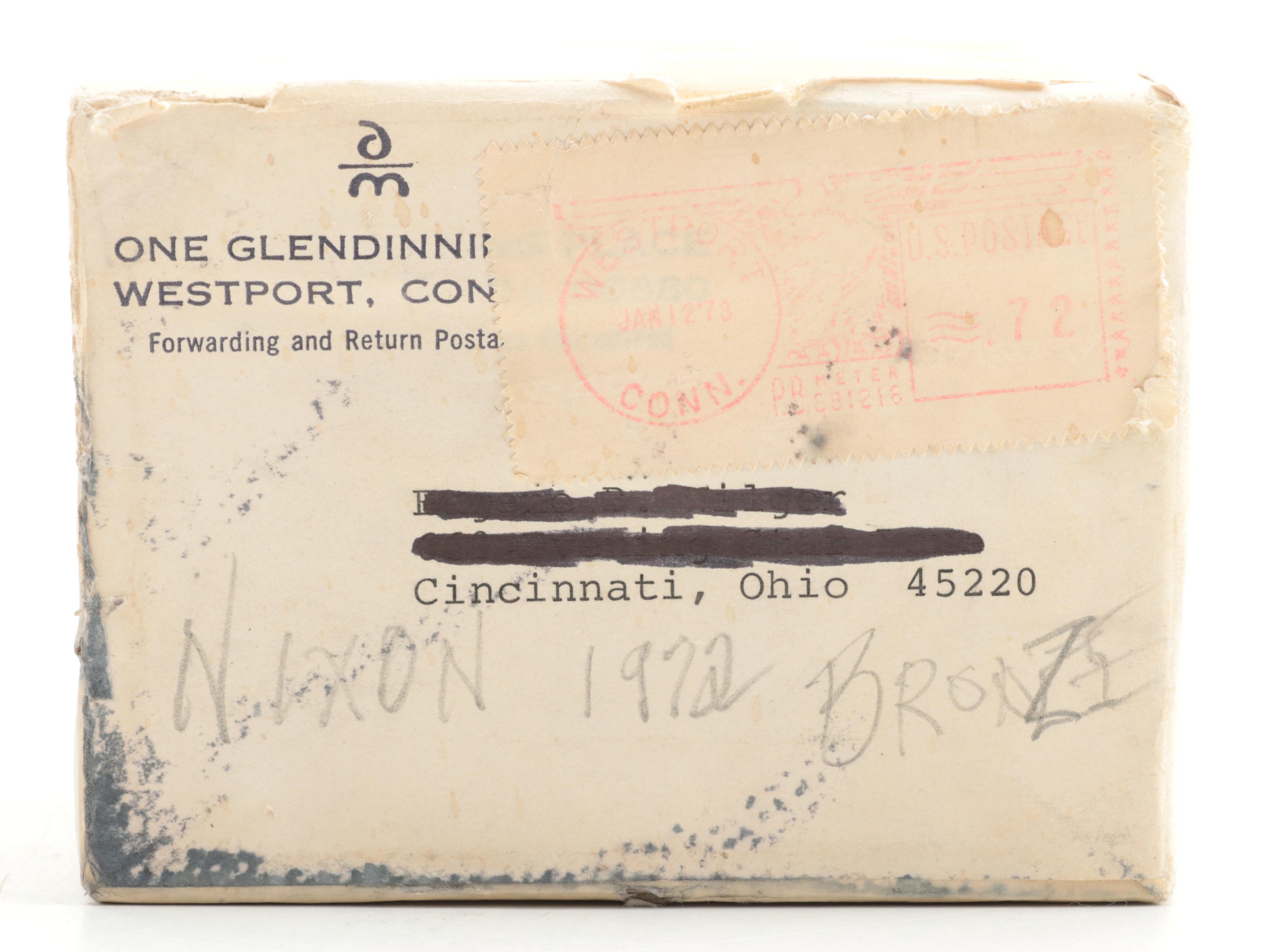 1972 Danbury Mint Limited Edition Presidential Campaign Bronze Medal