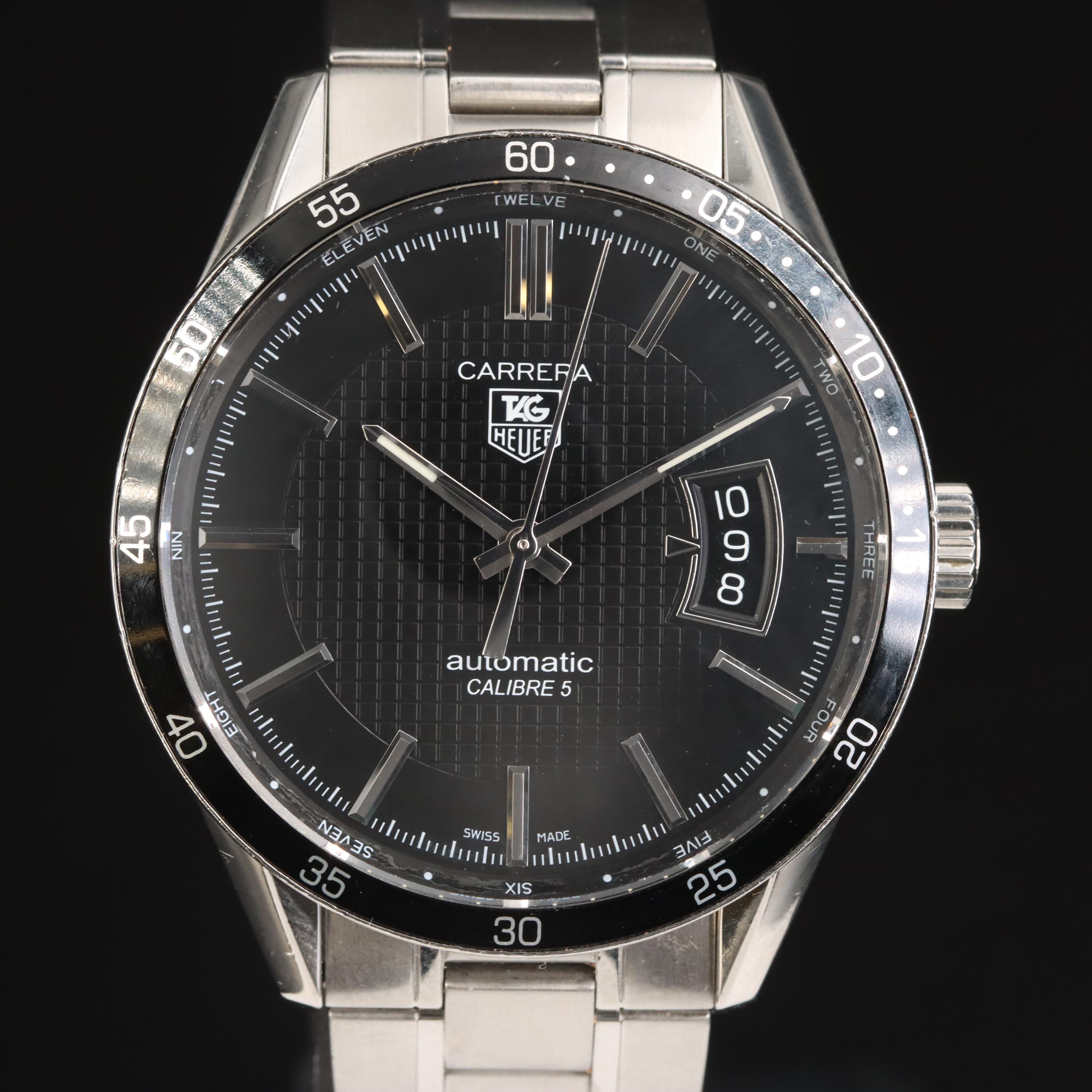 TAG Heuer Carrera Calibre 5 Black Automatic Watch