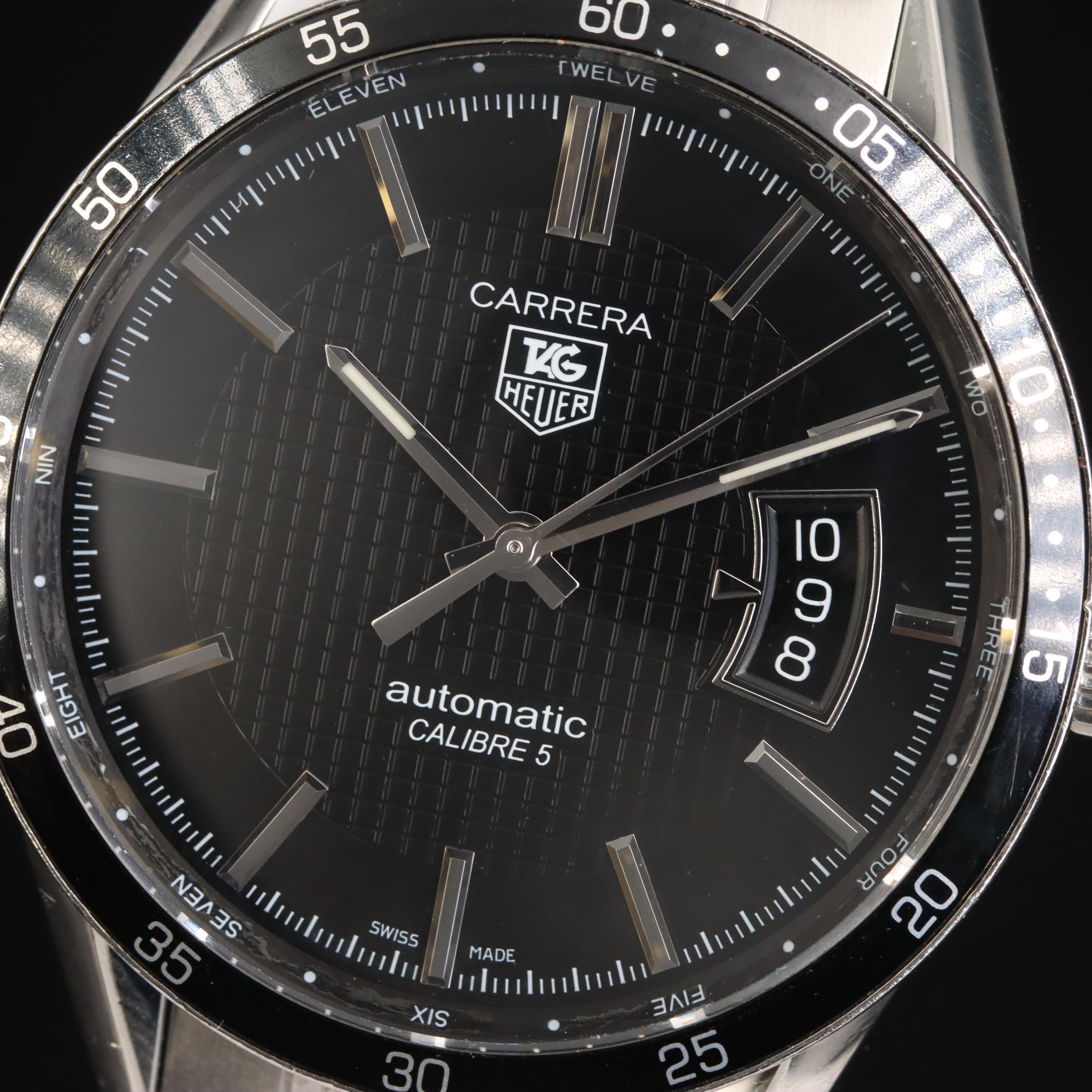 TAG Heuer Carrera Calibre 5 Black Automatic Watch