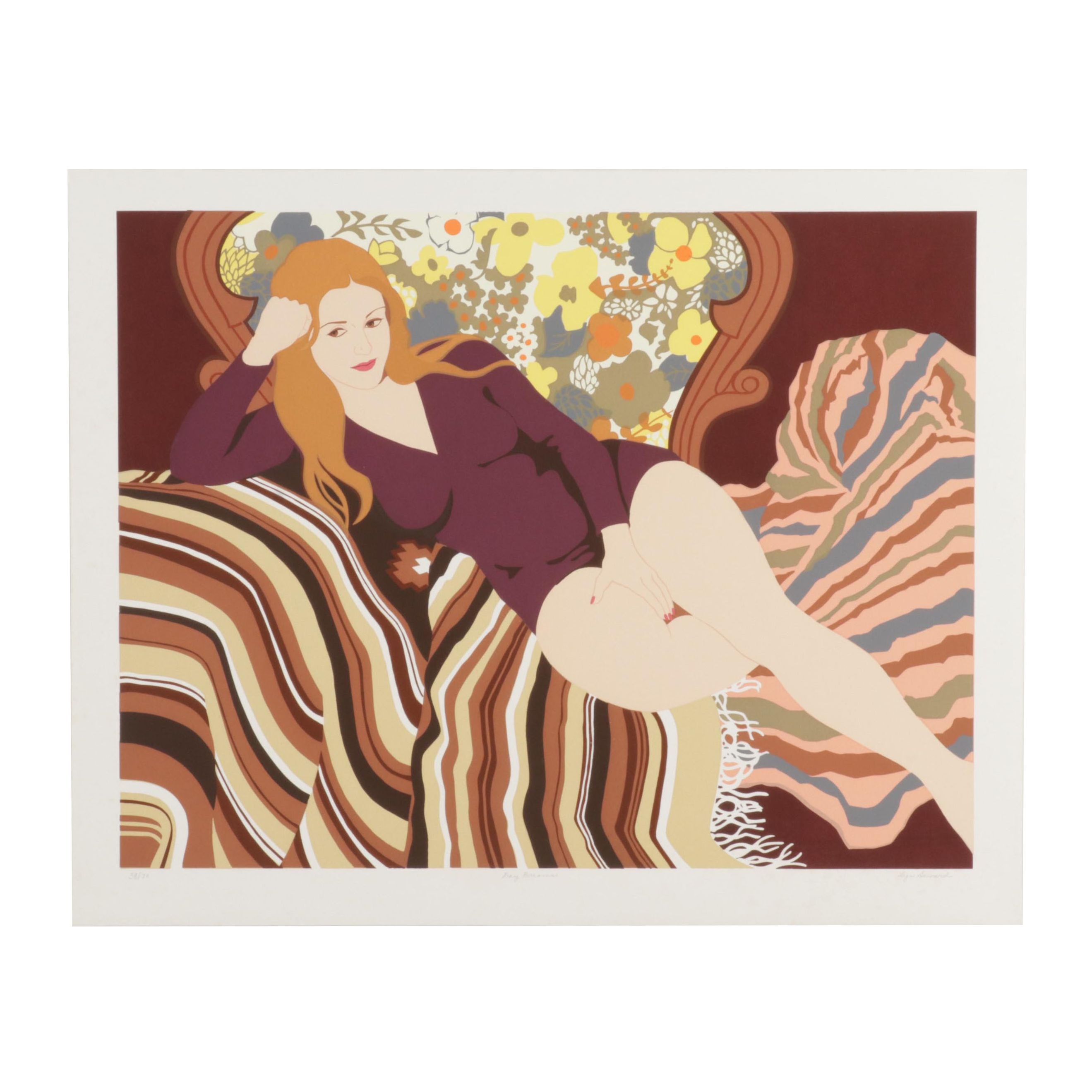 Lyn Seward Serigraph "Day Dreams," Late 20th Century