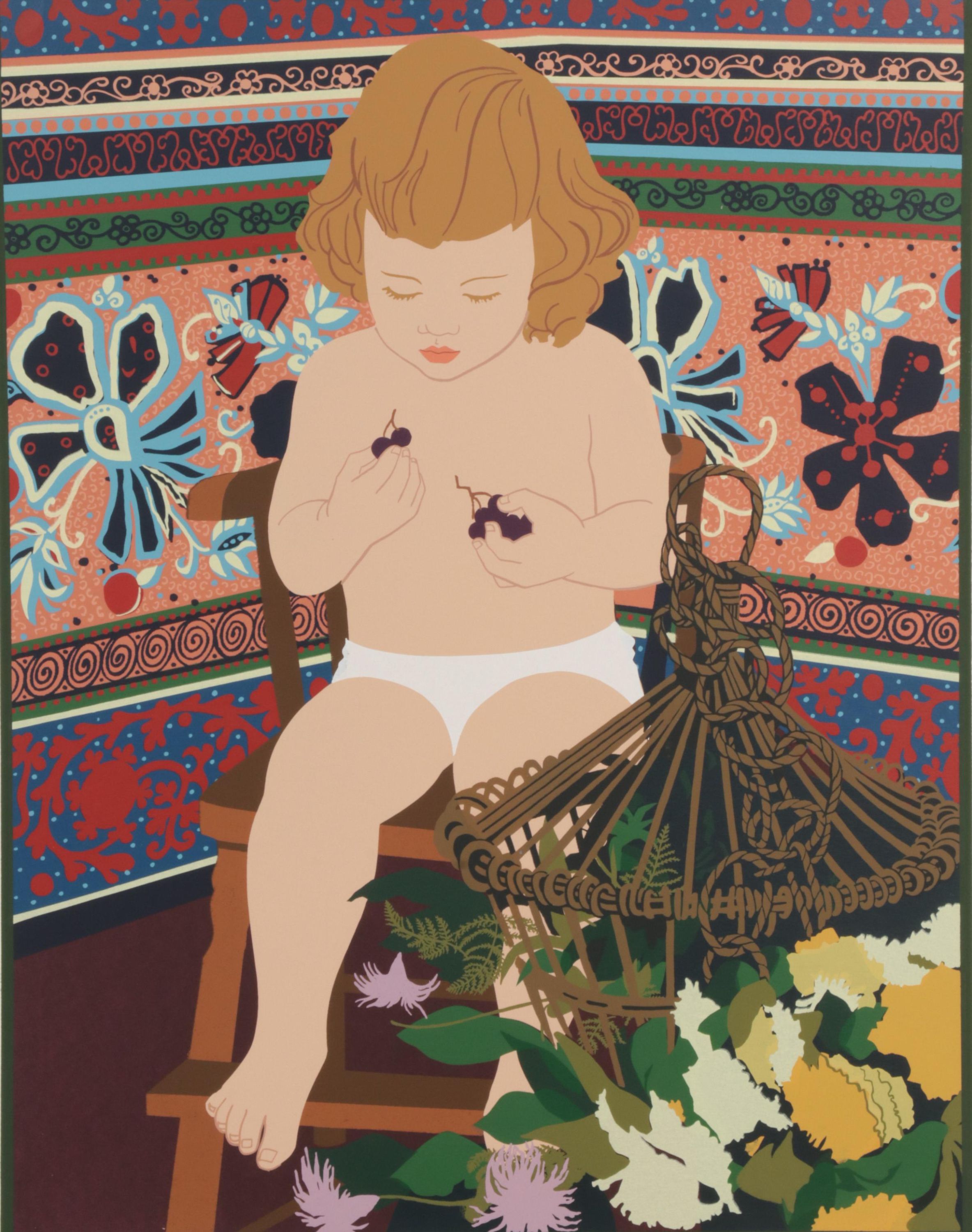 Lyn Seward Serigraph "The Grape Inspector," 1983