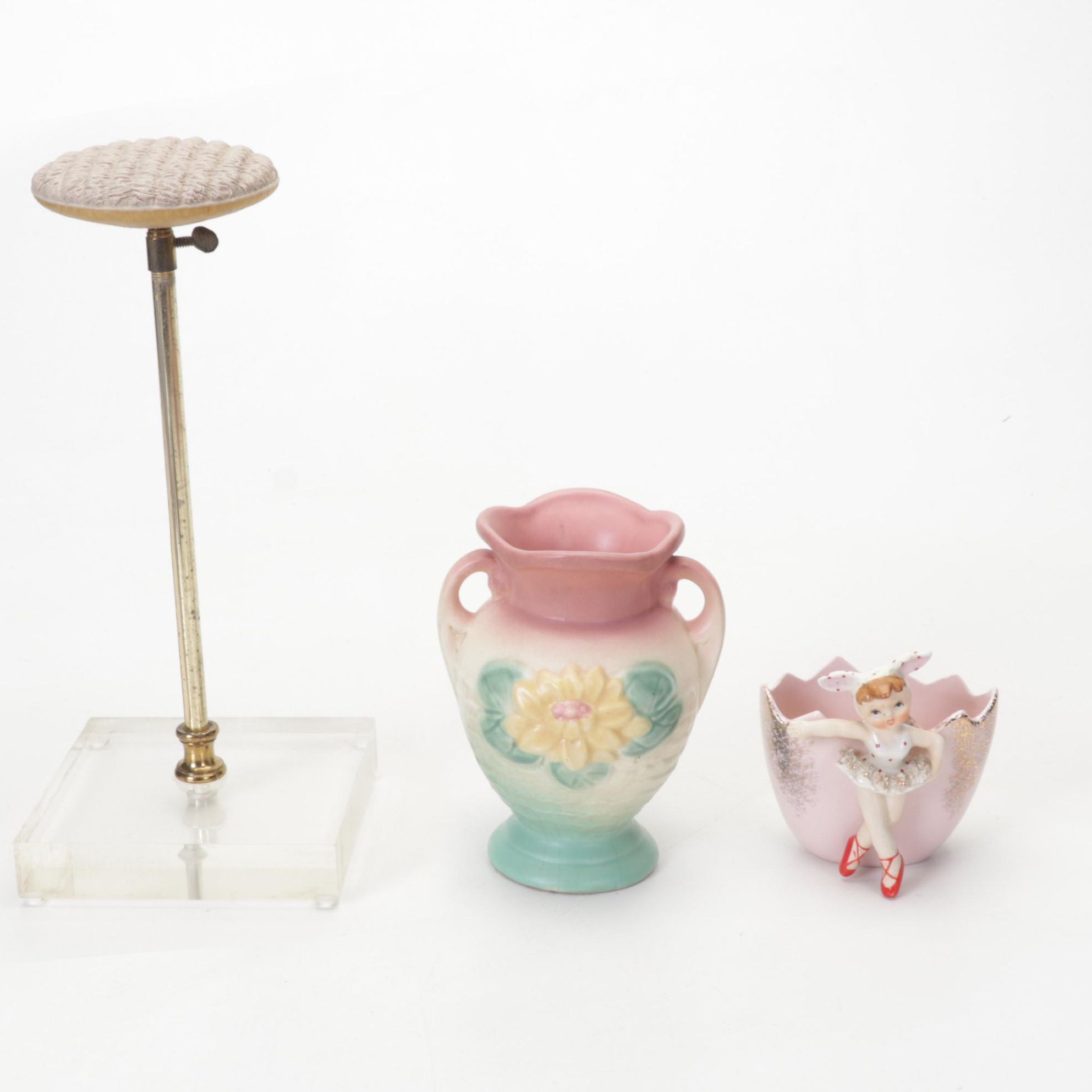 Edna Hibel Jewelry Box, Hat Stand, Bakelite Files and More Vanity Accessories