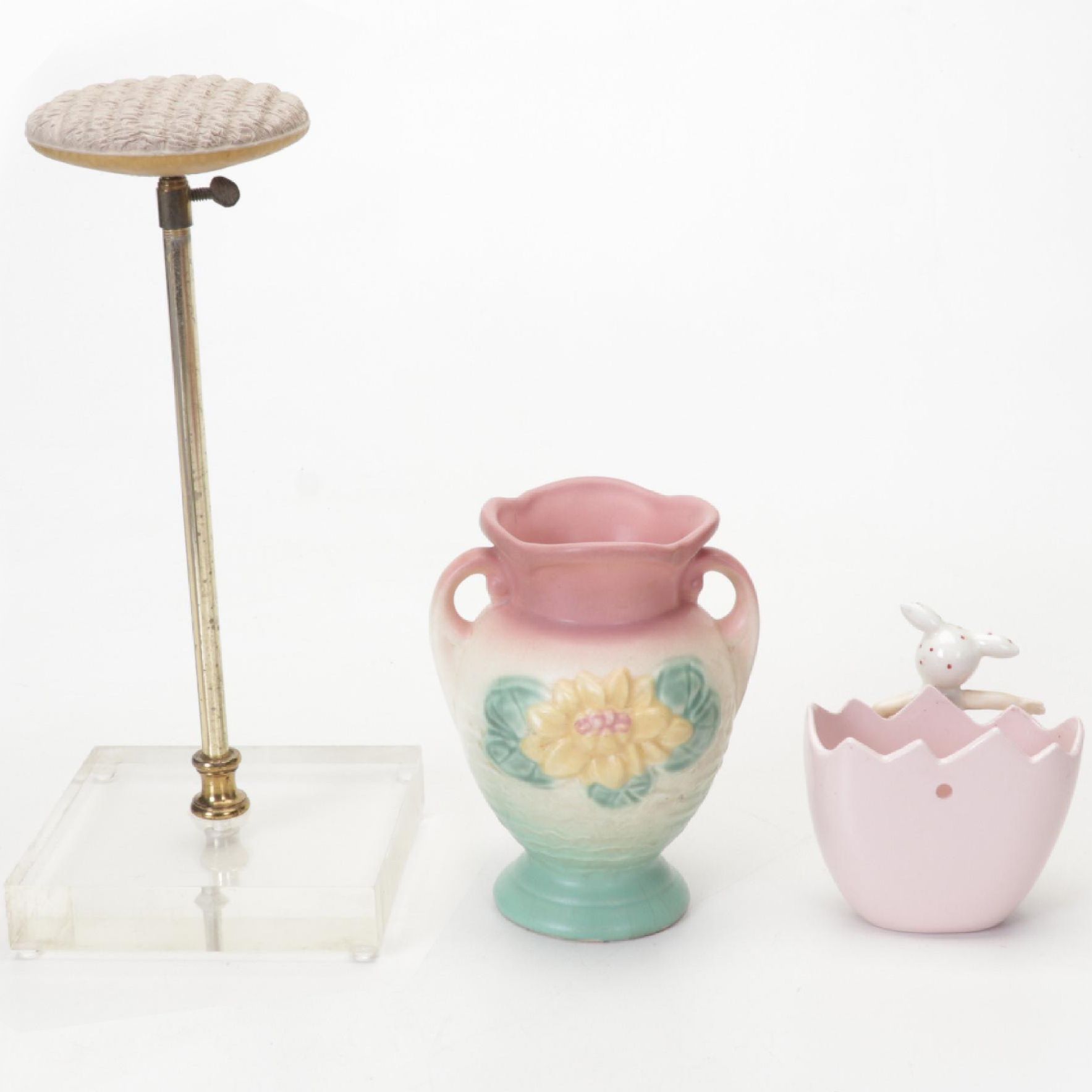 Edna Hibel Jewelry Box, Hat Stand, Bakelite Files and More Vanity Accessories