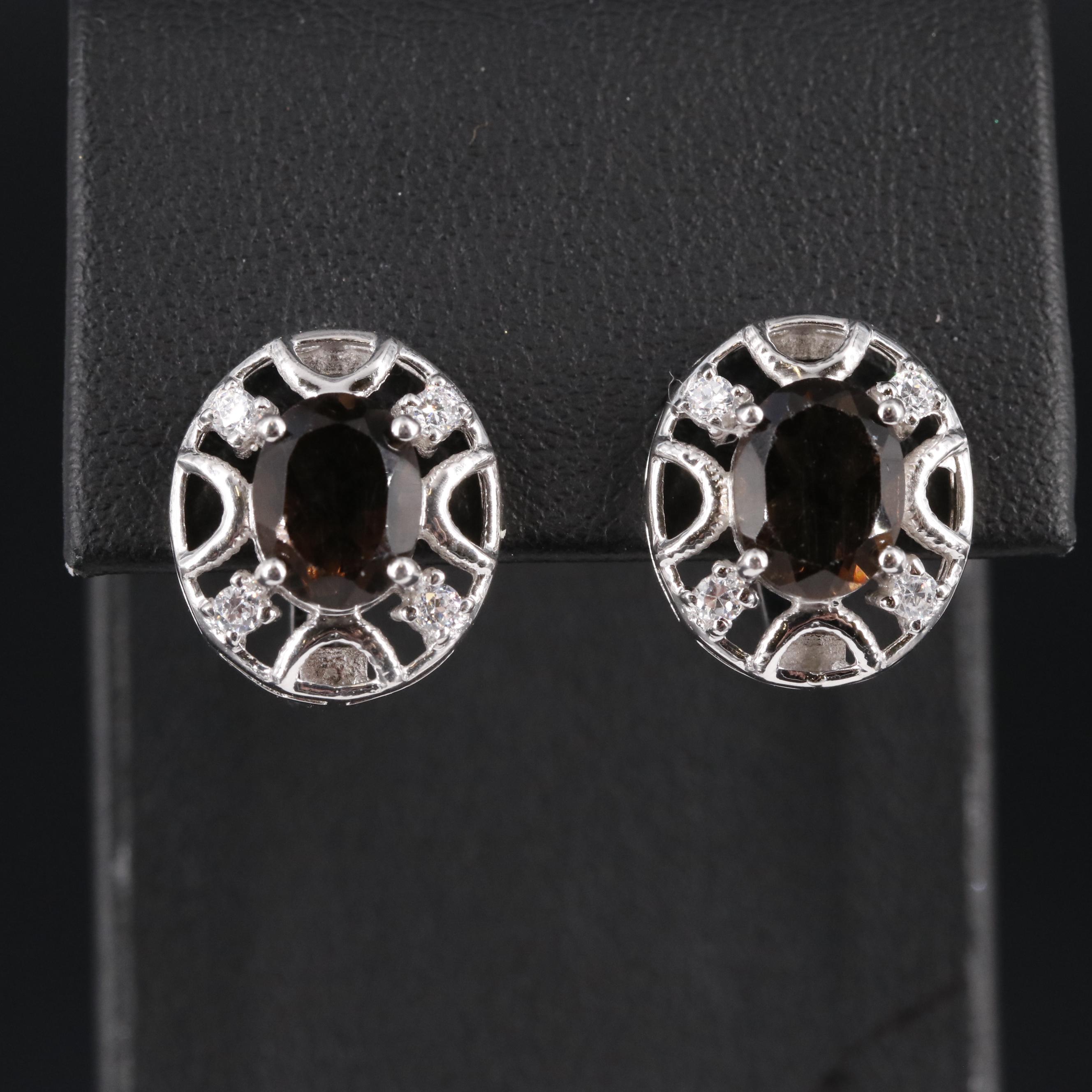 Sterling Gemstone Drop Earrings