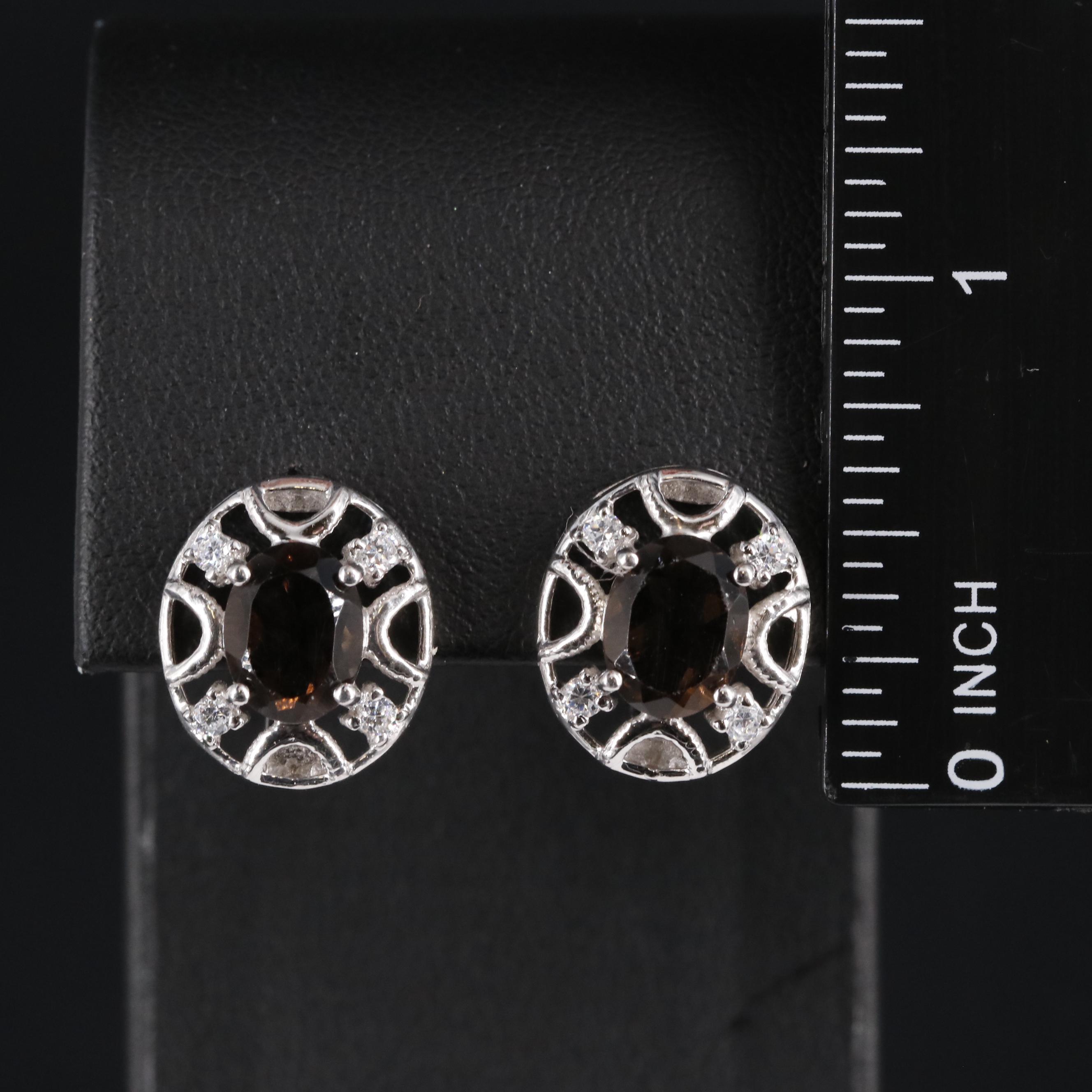 Sterling Gemstone Drop Earrings