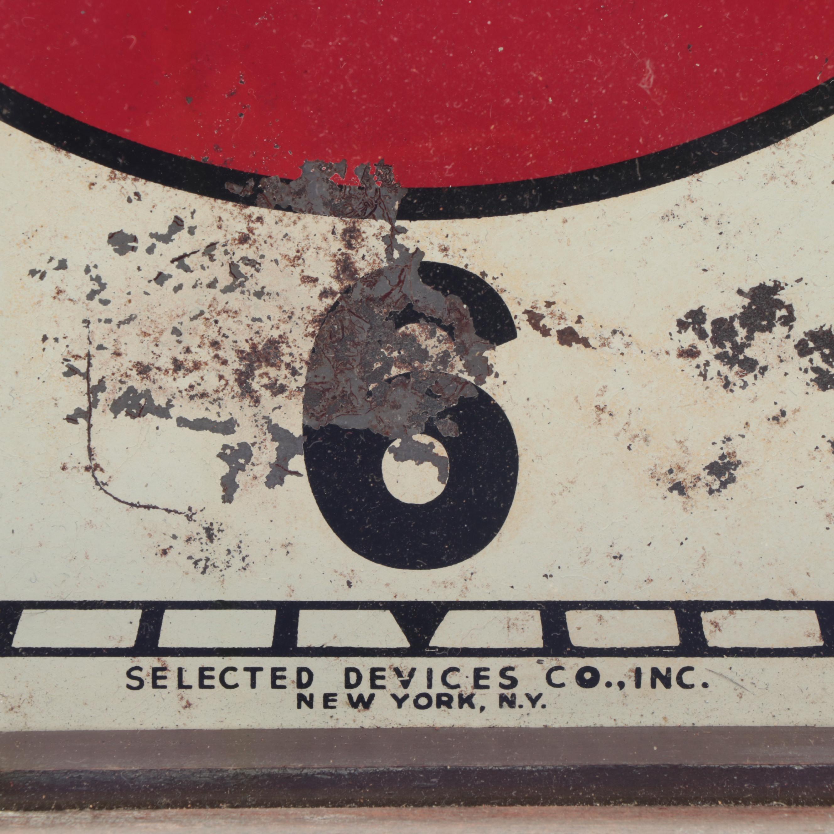 Selected Devices Co. Coca-Cola Promotional Square Wall Clock, 1939