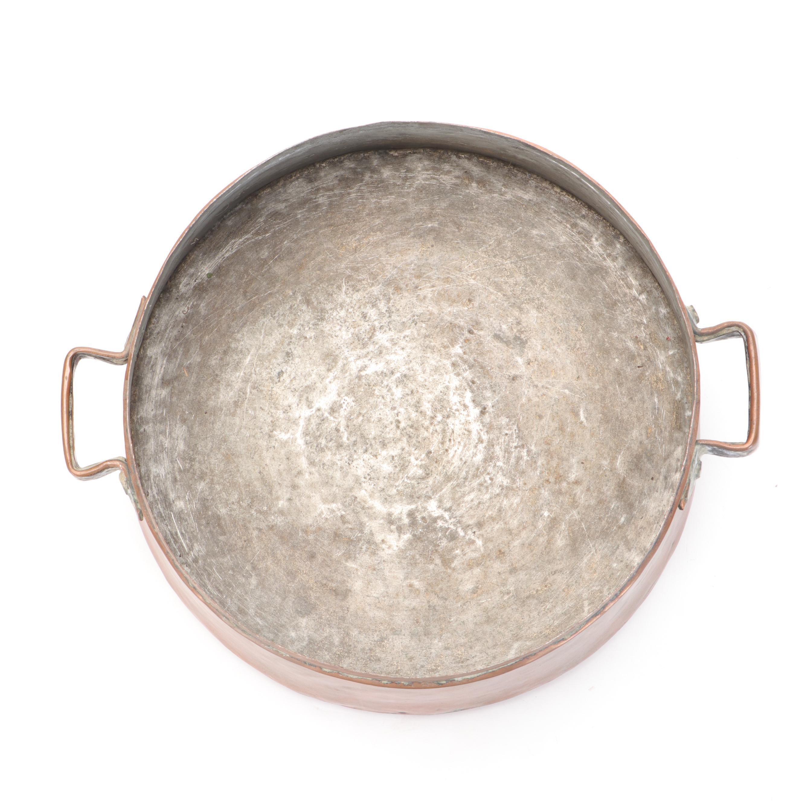 Middle Eastern Tinned Copper Lidded Pot