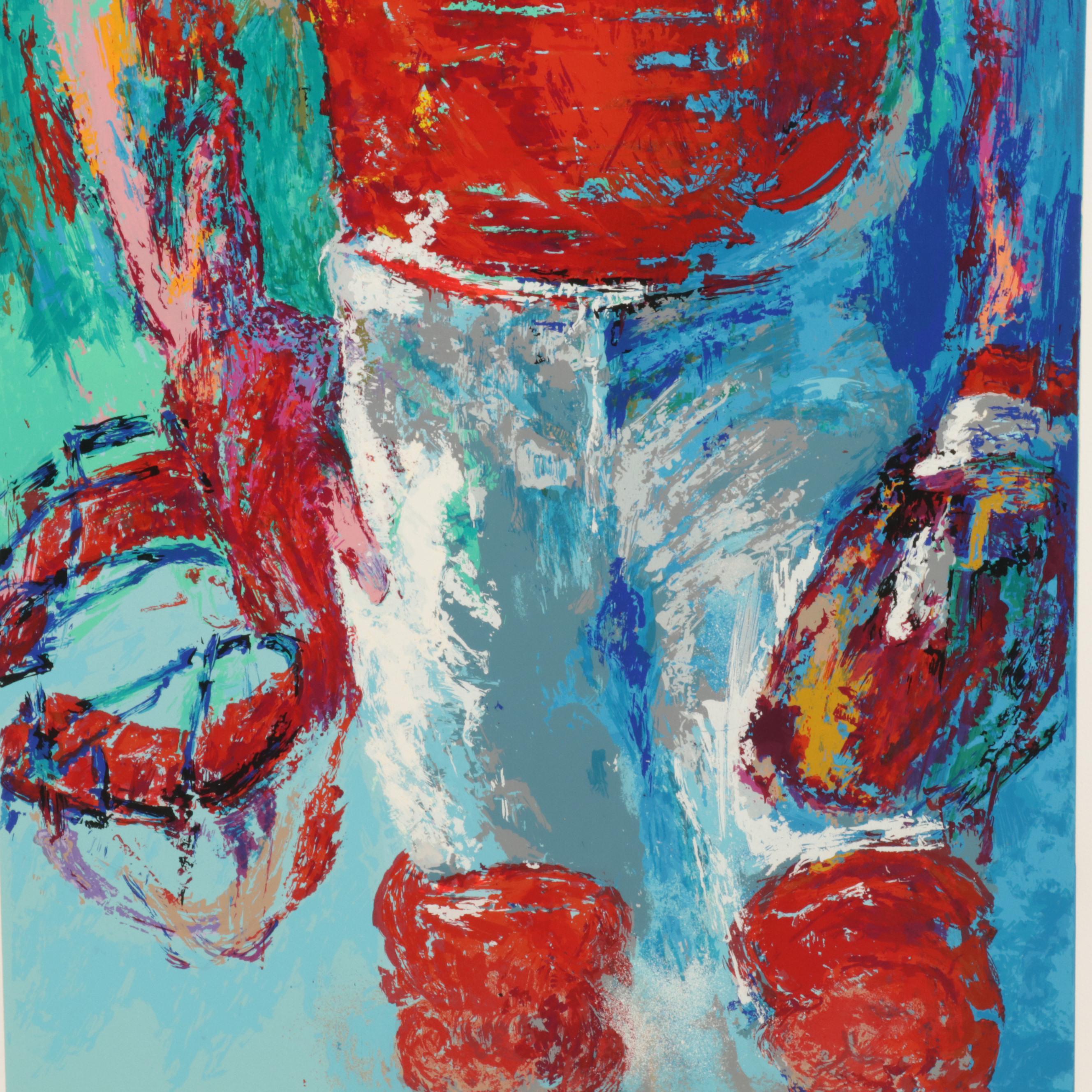 LeRoy Neiman Serigraph "Johnny Bench, the Catcher," Circa 1989