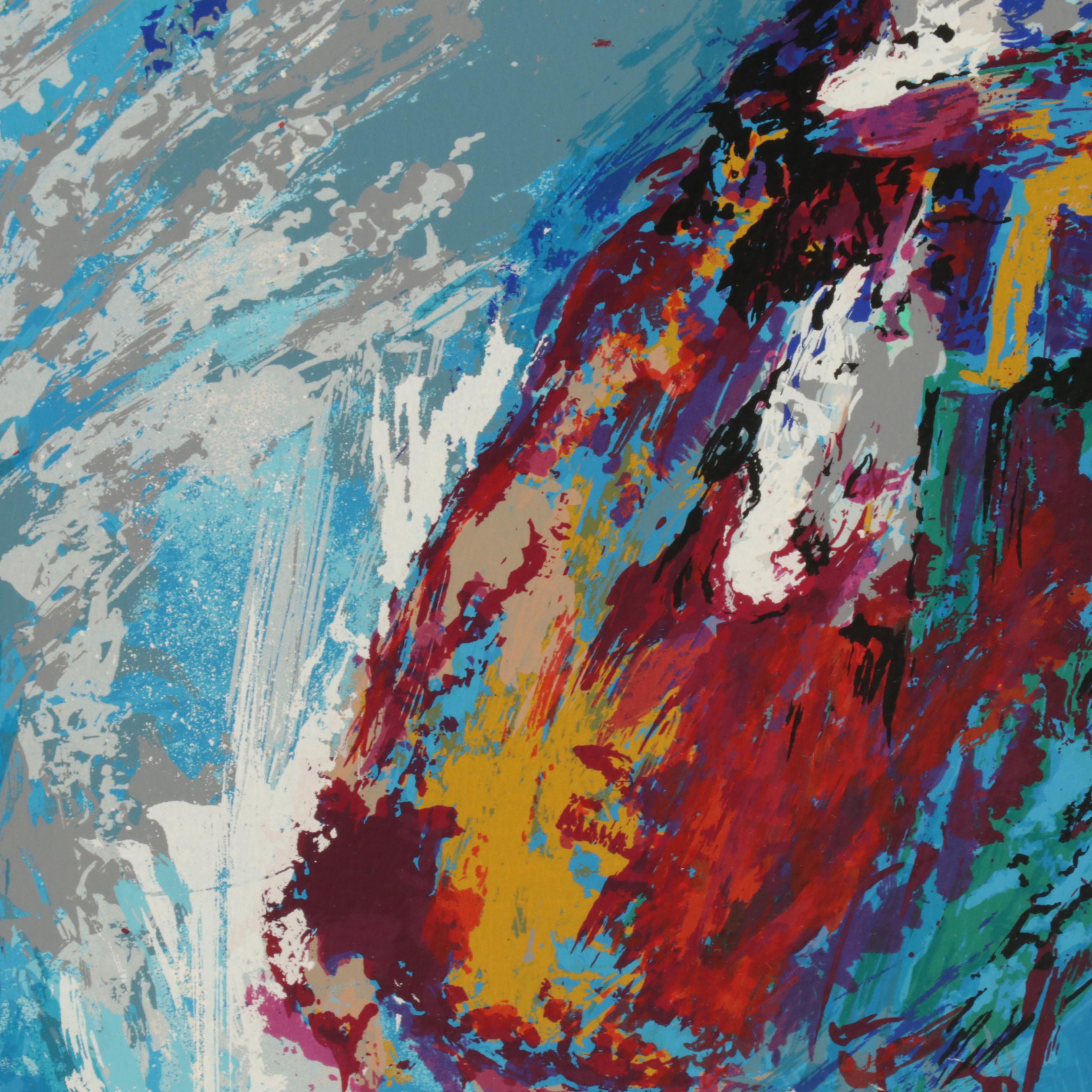 LeRoy Neiman Serigraph "Johnny Bench, the Catcher," Circa 1989