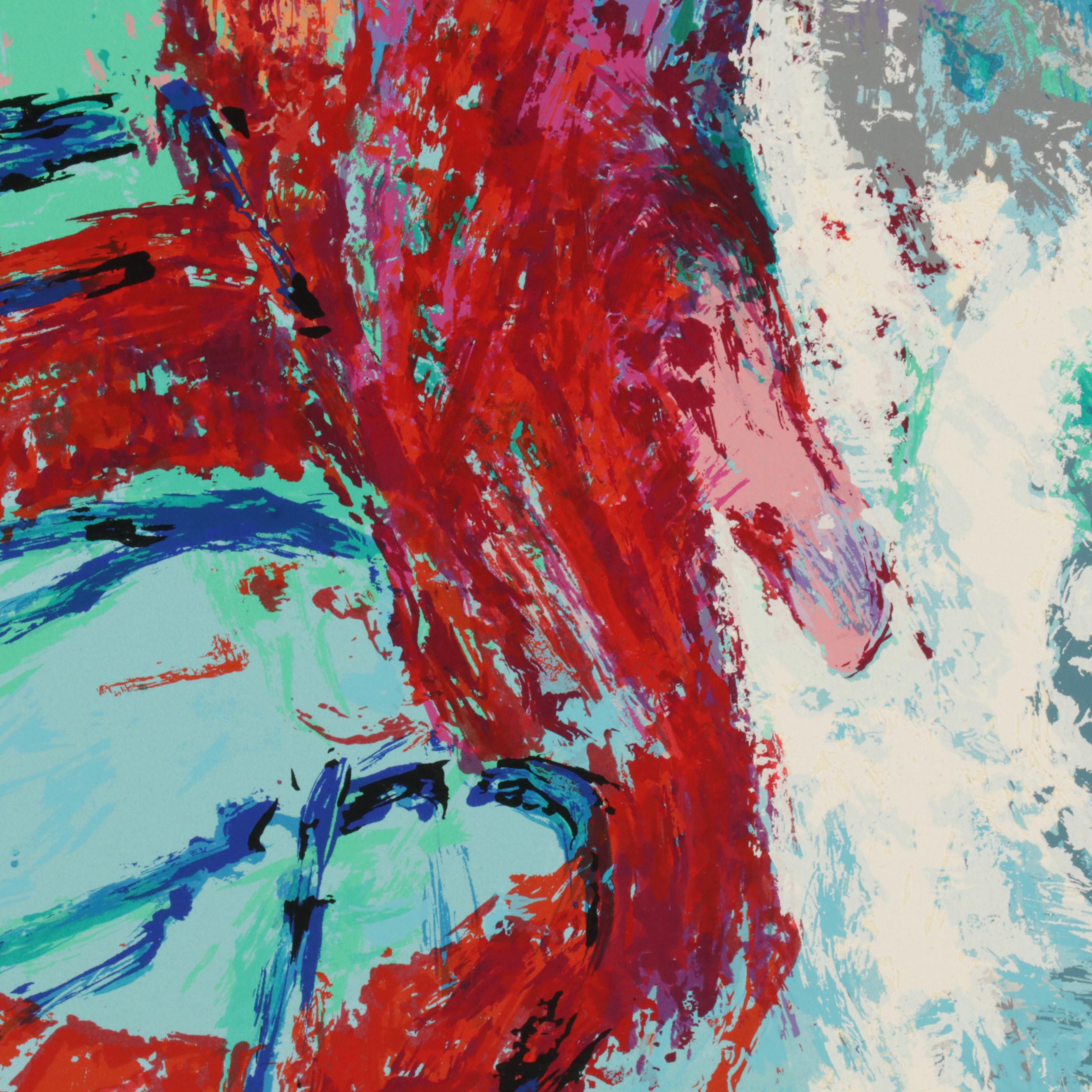 LeRoy Neiman Serigraph "Johnny Bench, the Catcher," Circa 1989