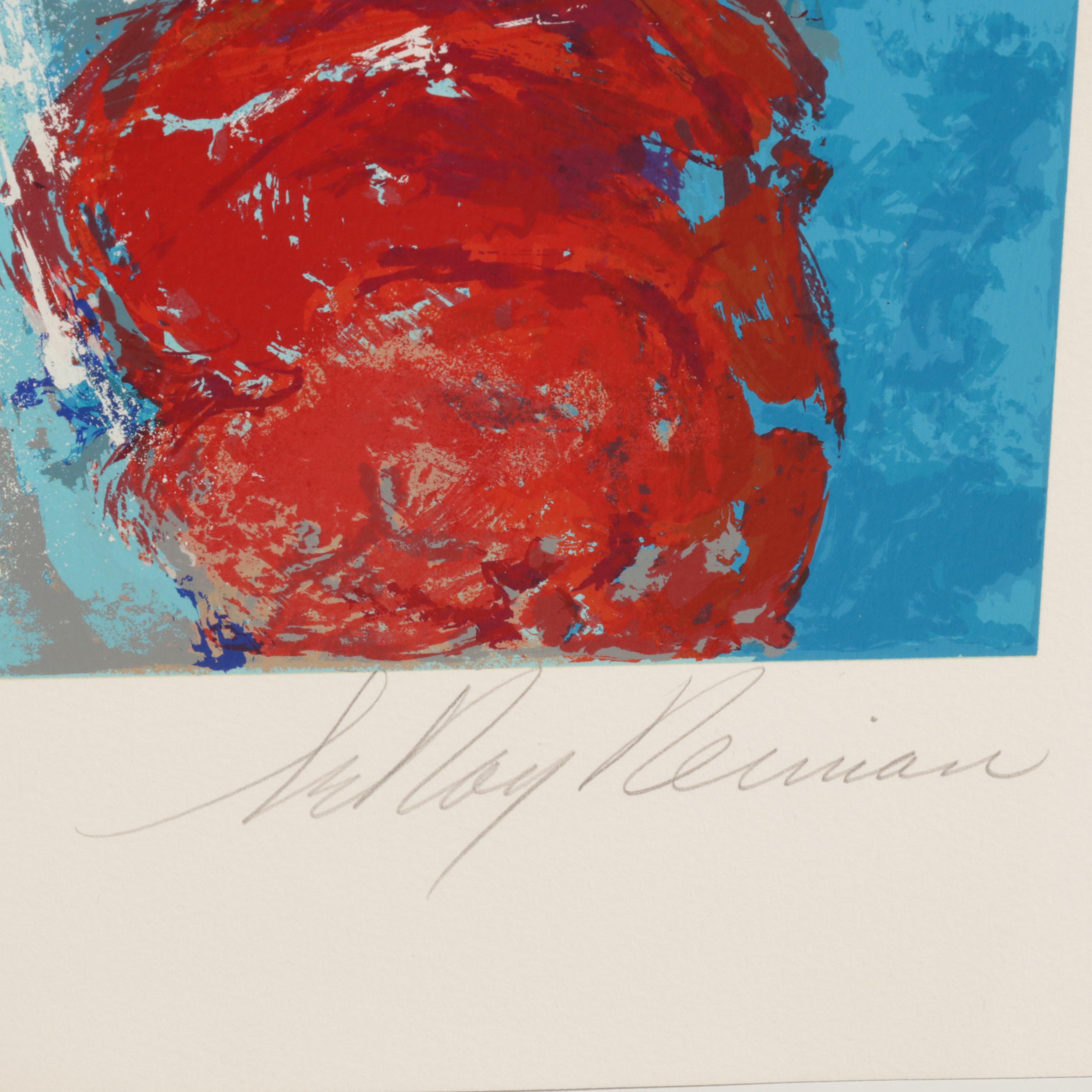 LeRoy Neiman Serigraph "Johnny Bench, the Catcher," Circa 1989