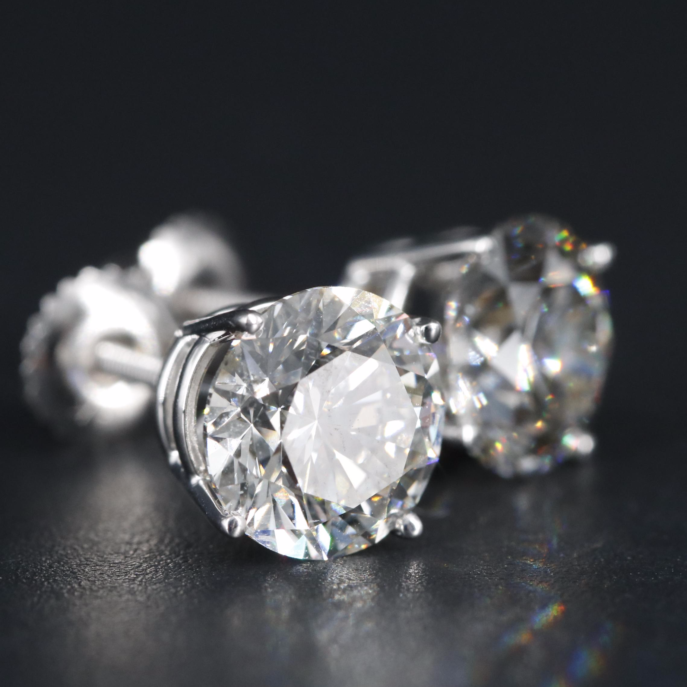 14K 4.95 CTW Lab Grown Diamond Stud Earrings