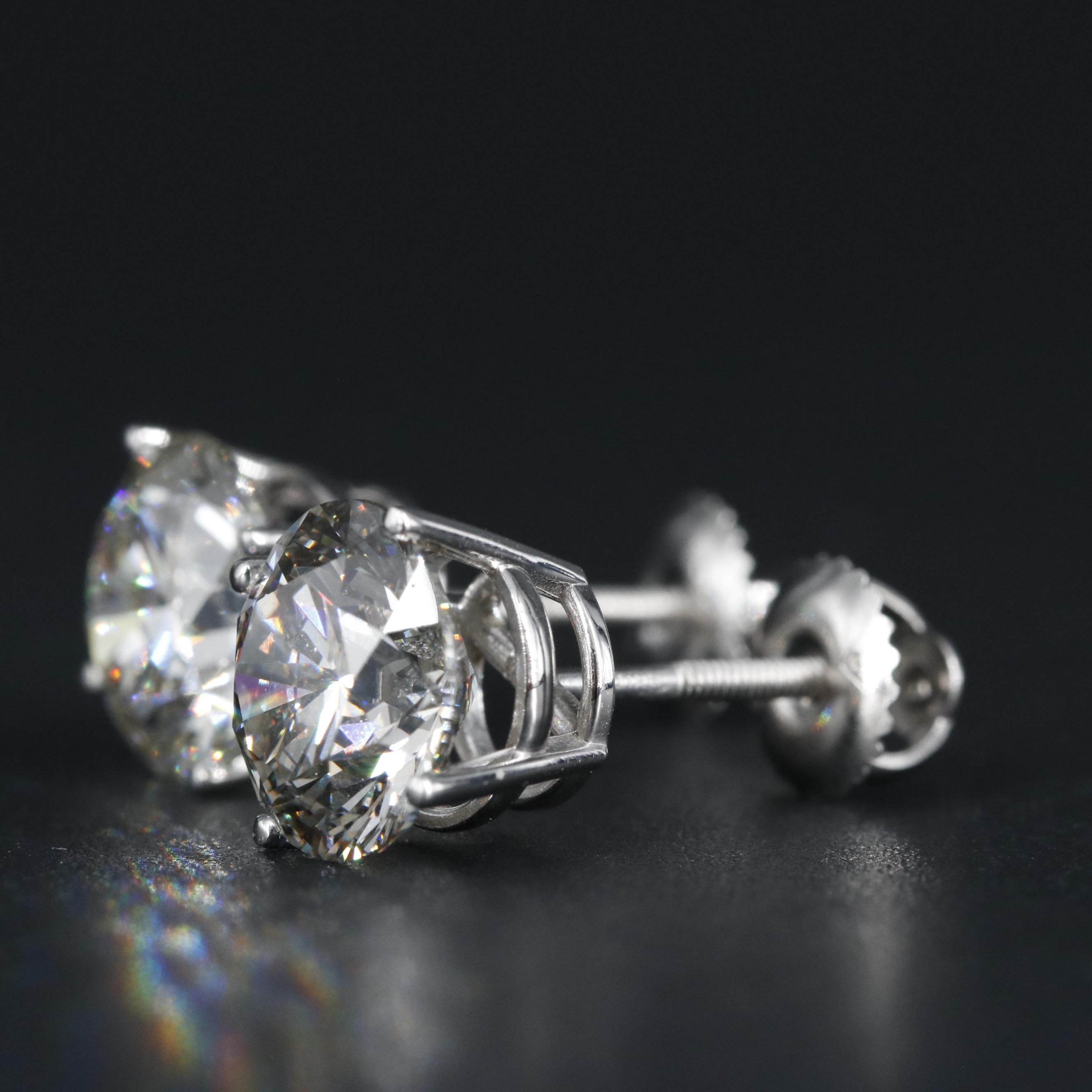 14K 4.95 CTW Lab Grown Diamond Stud Earrings