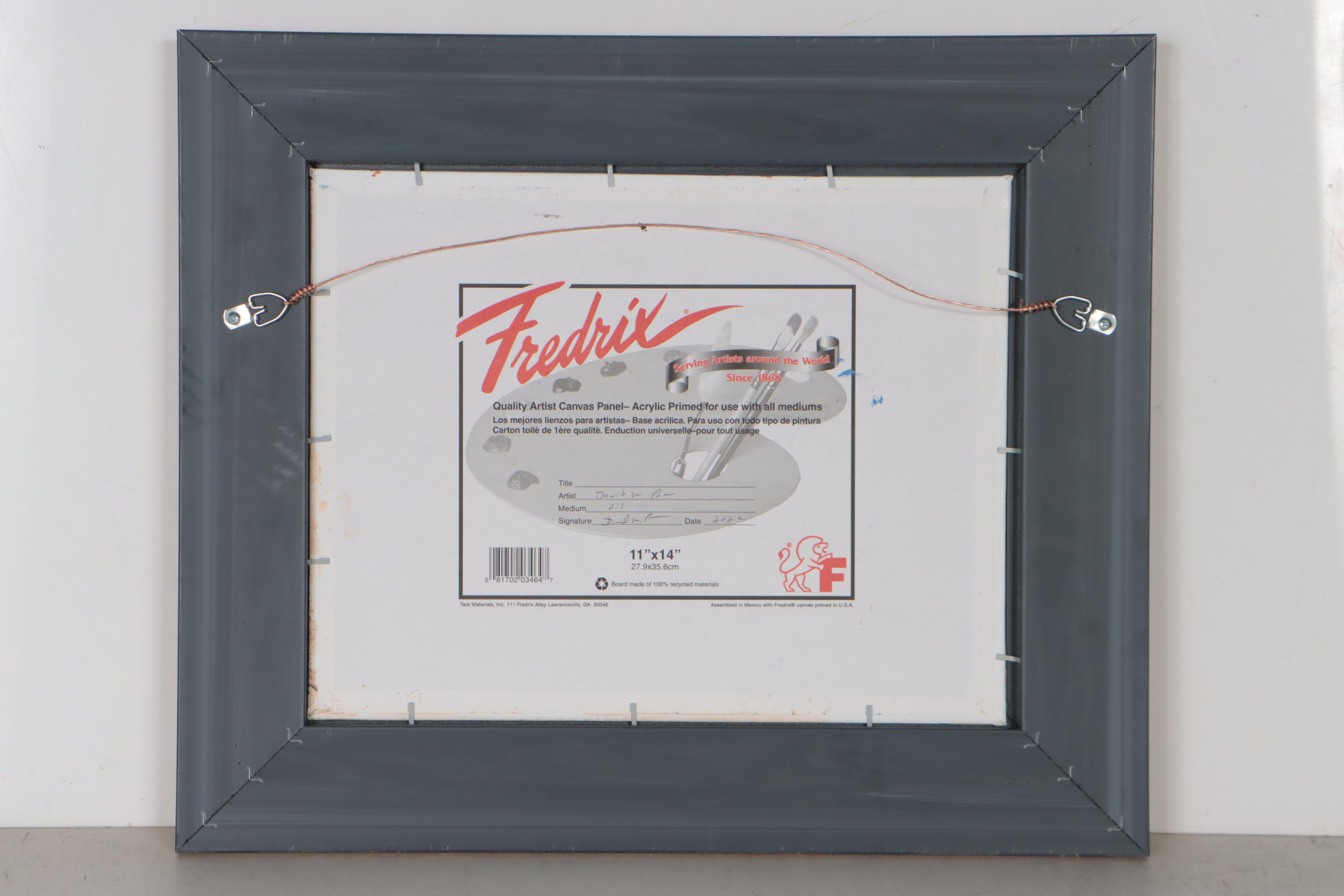 David W. Poe River Landscape Oil Painting, 21st Century