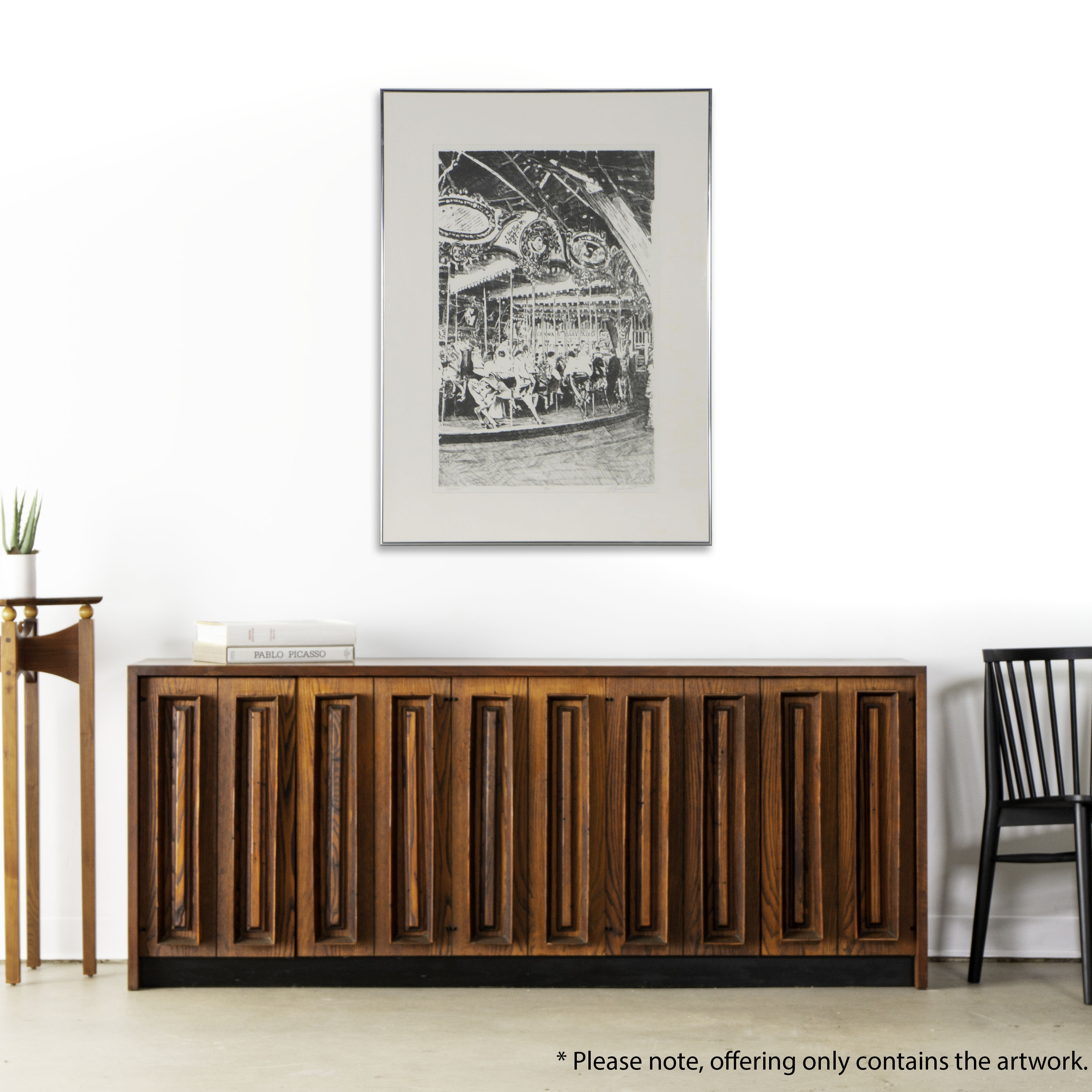 James Hendershot Lithograph "Carousel," Late 20th Century