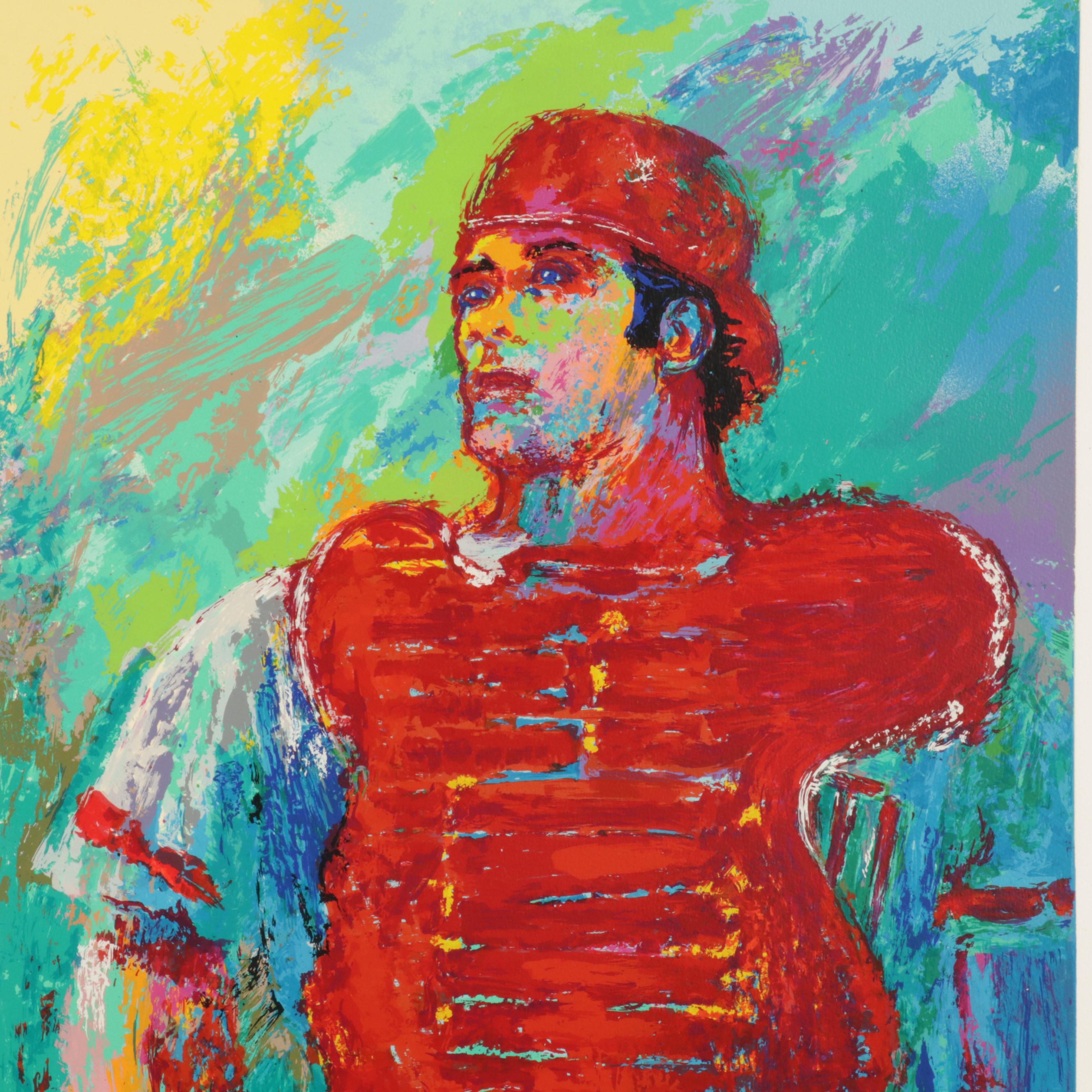 LeRoy Neiman Serigraph "Johnny Bench, the Catcher," Circa 1989