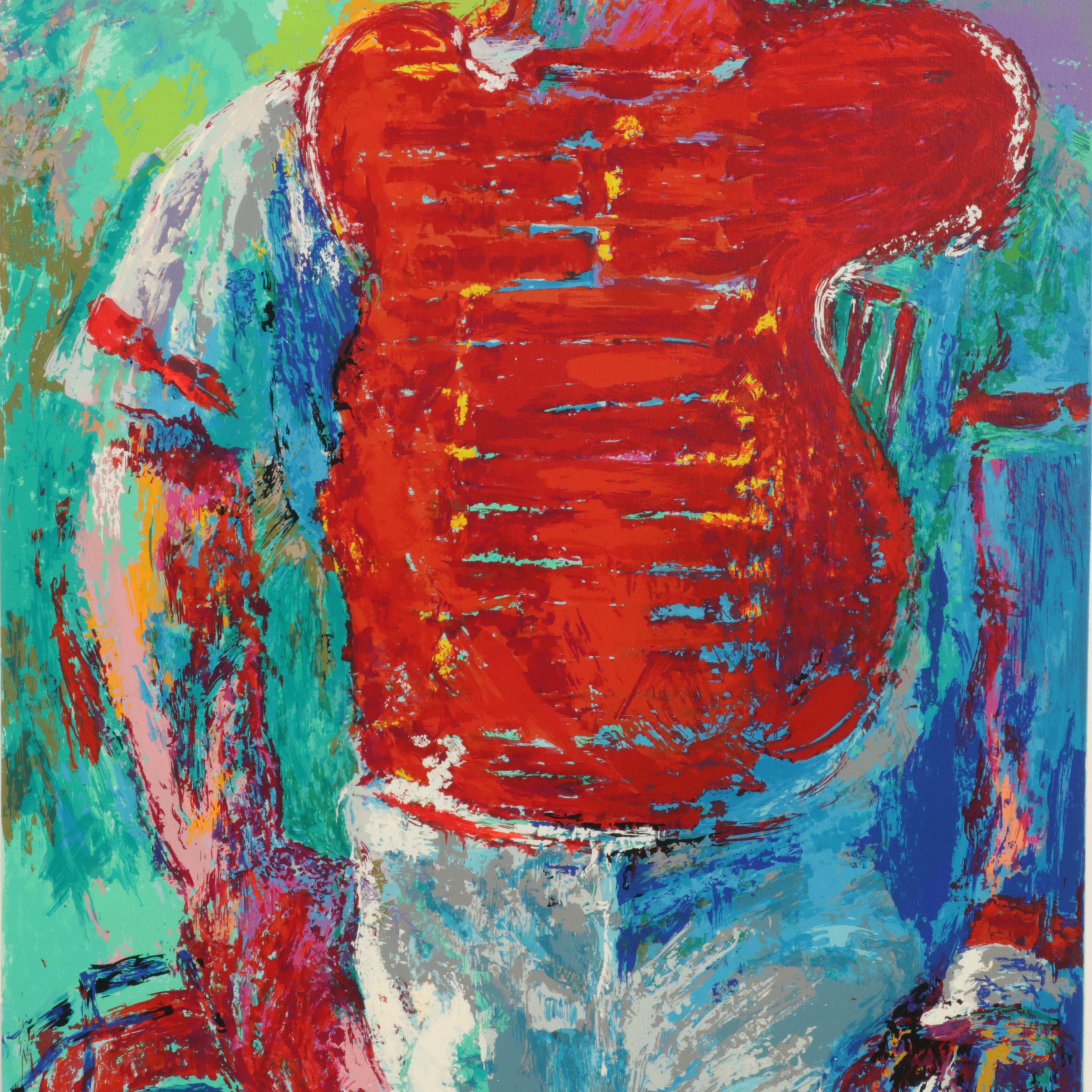 LeRoy Neiman Serigraph "Johnny Bench, the Catcher," Circa 1989