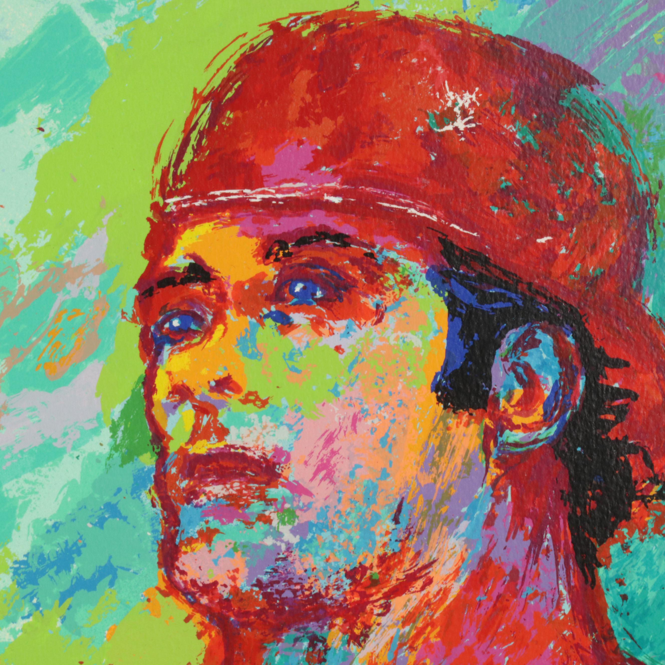 LeRoy Neiman Serigraph "Johnny Bench, the Catcher," Circa 1989