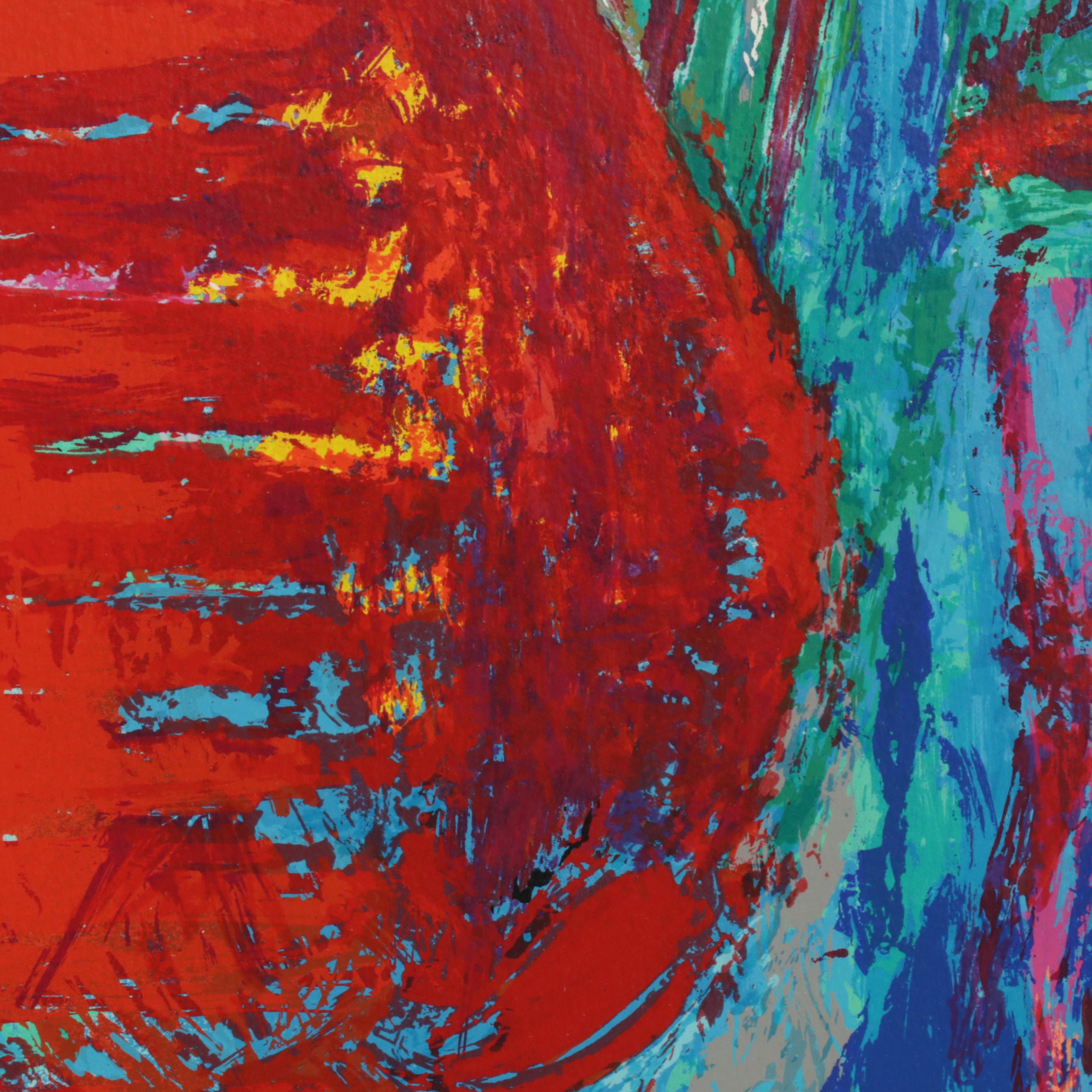 LeRoy Neiman Serigraph "Johnny Bench, the Catcher," Circa 1989