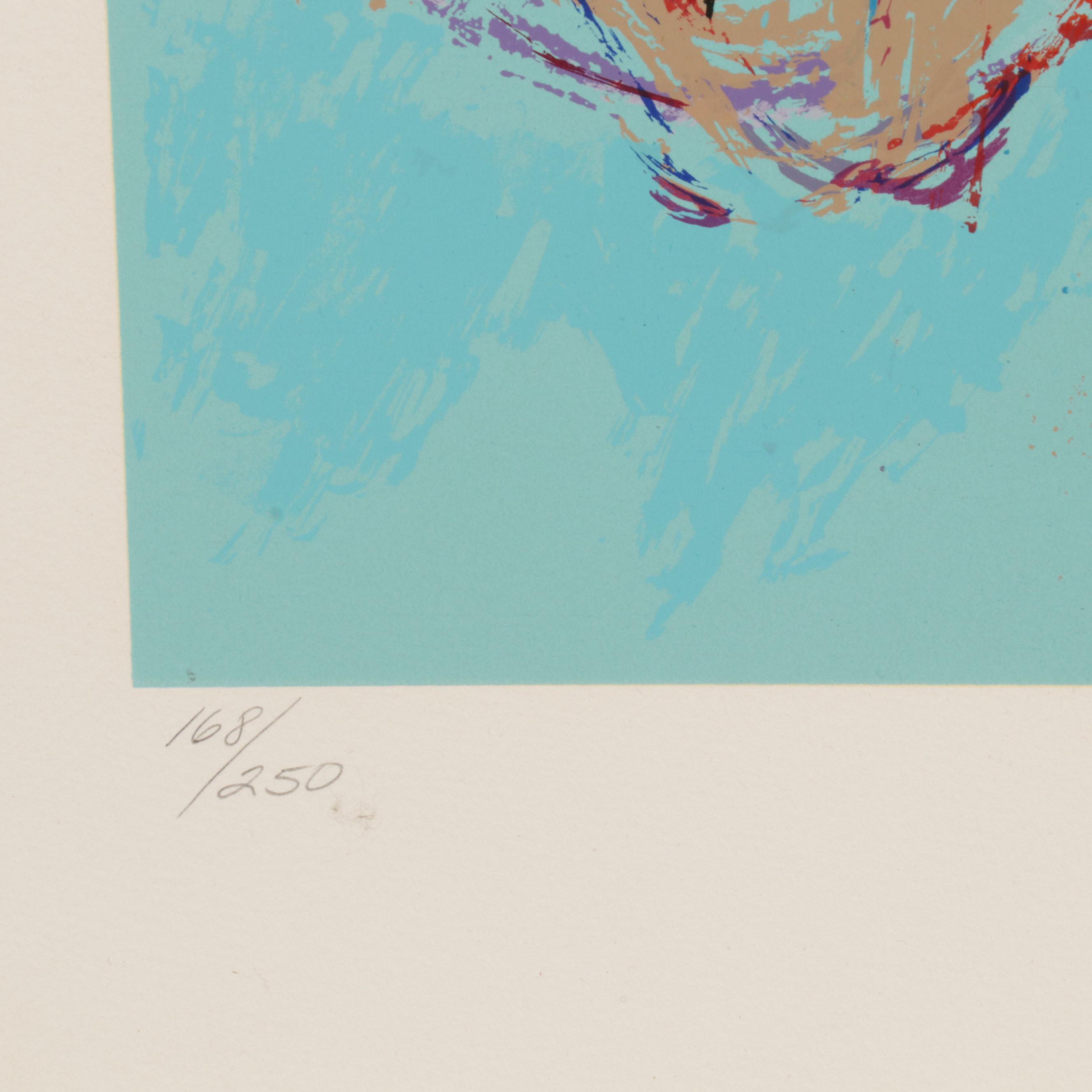LeRoy Neiman Serigraph "Johnny Bench, the Catcher," Circa 1989