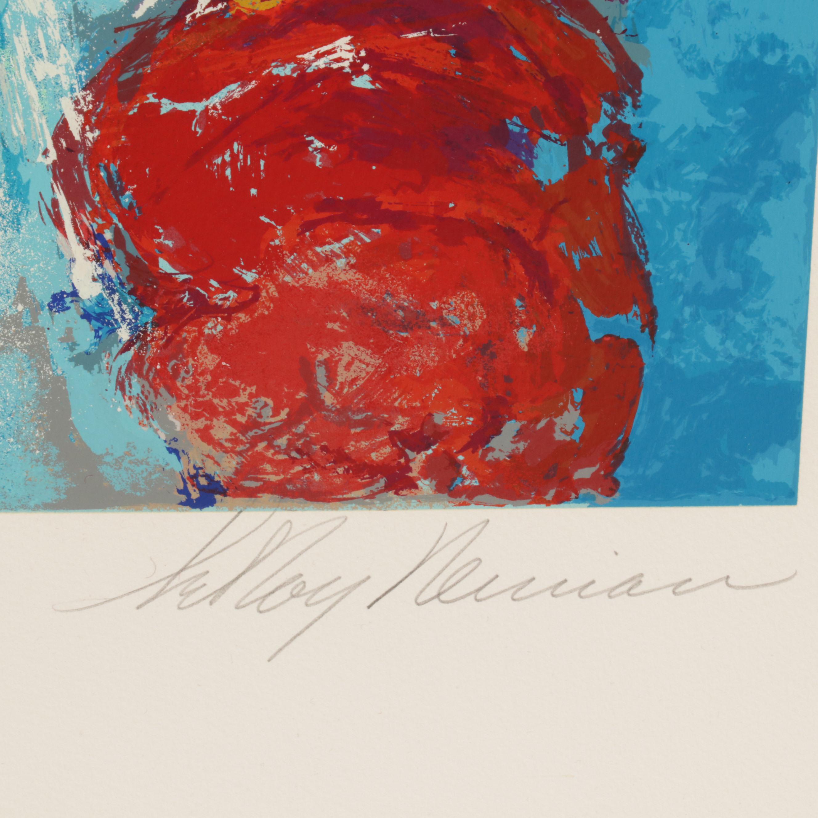 LeRoy Neiman Serigraph "Johnny Bench, the Catcher," Circa 1989