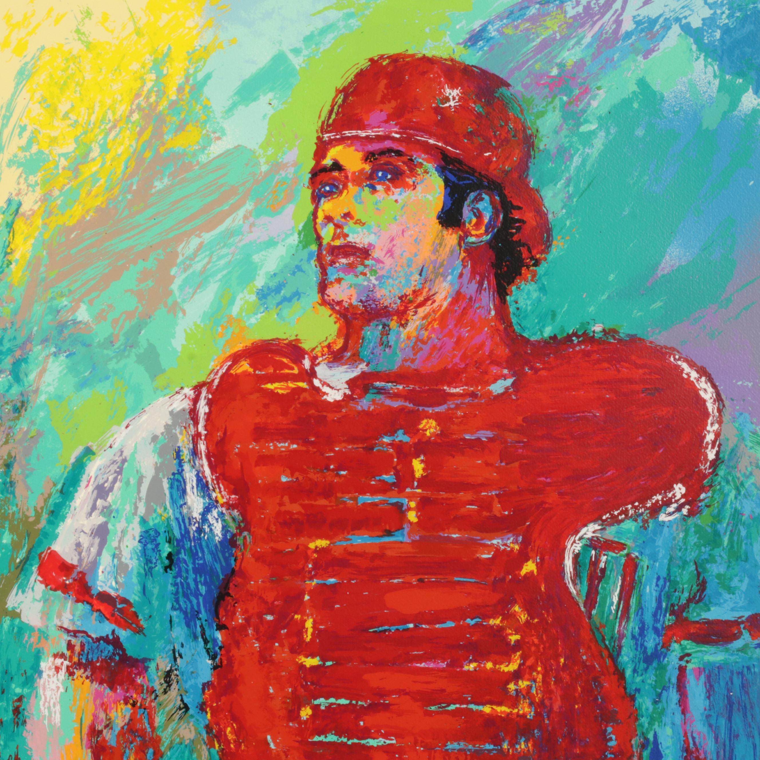 LeRoy Neiman Serigraph "Johnny Bench, the Catcher," Circa 1989