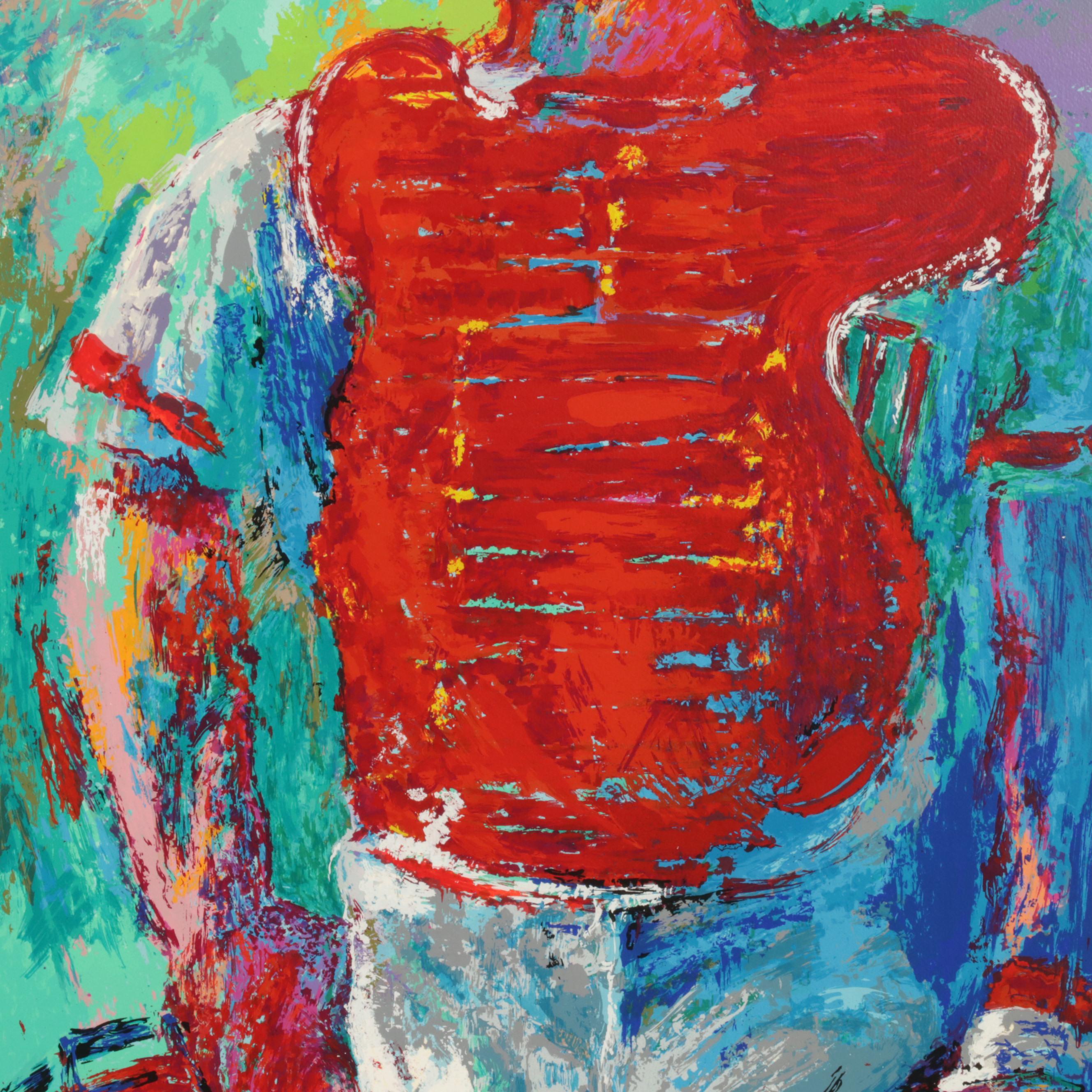 LeRoy Neiman Serigraph "Johnny Bench, the Catcher," Circa 1989