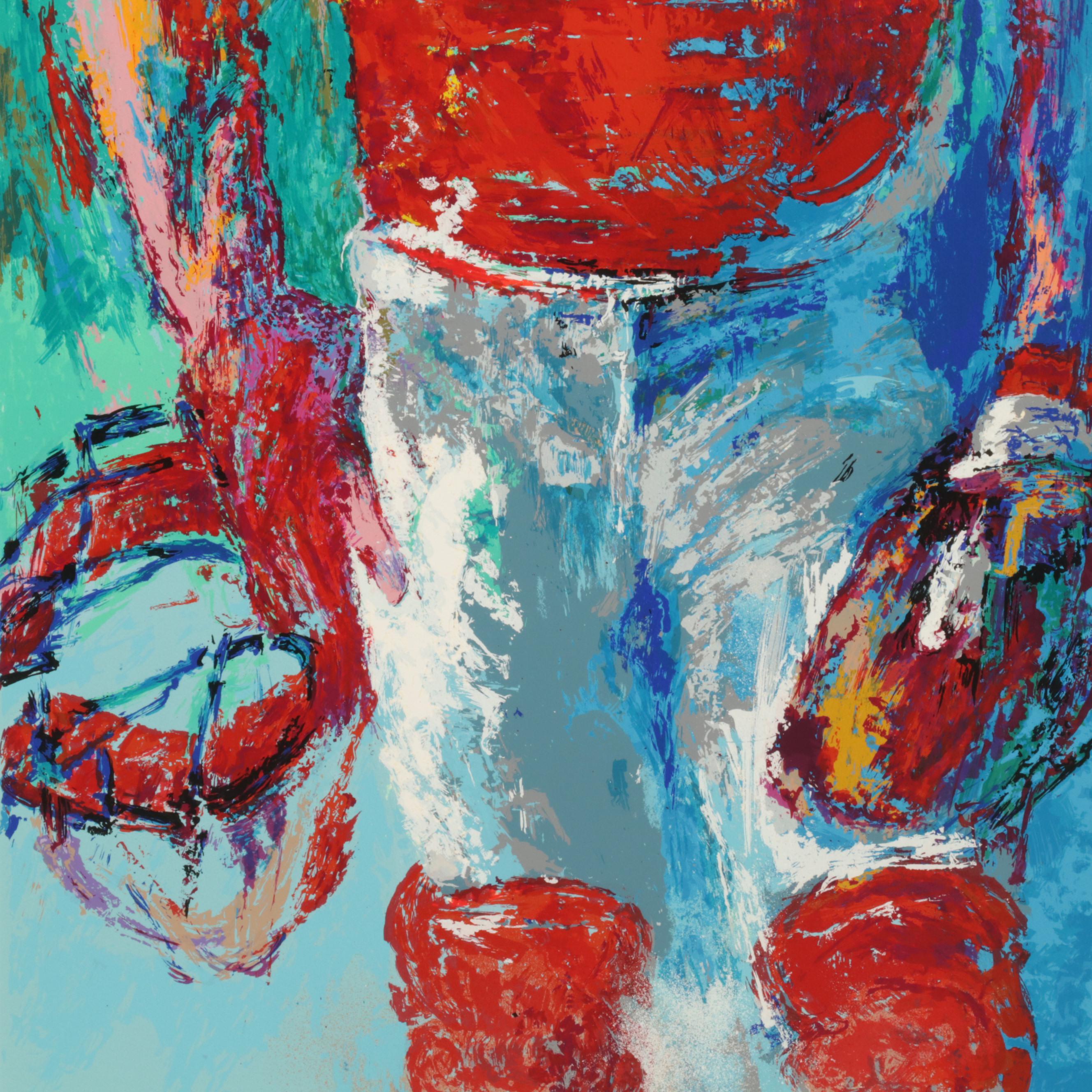 LeRoy Neiman Serigraph "Johnny Bench, the Catcher," Circa 1989