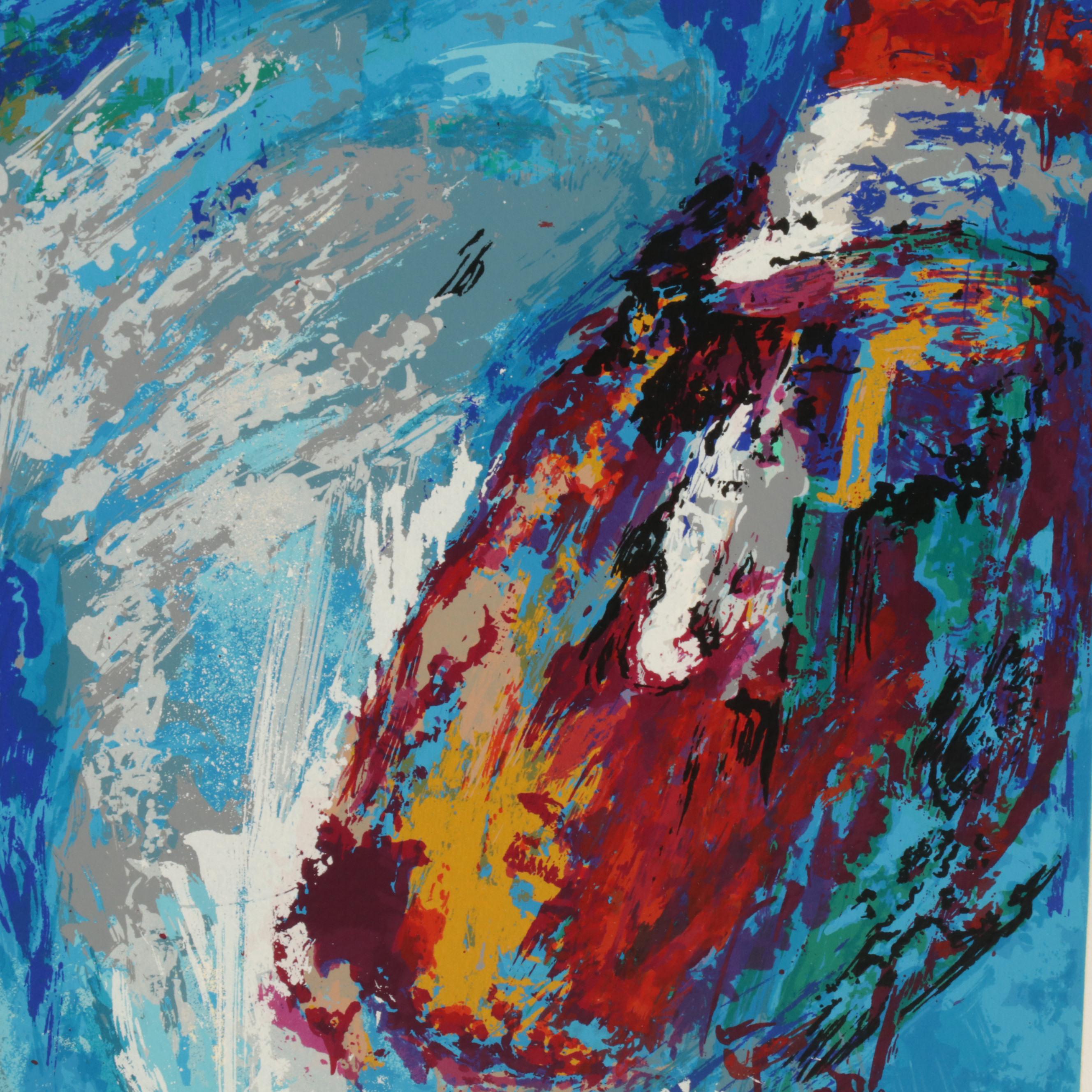 LeRoy Neiman Serigraph "Johnny Bench, the Catcher," Circa 1989