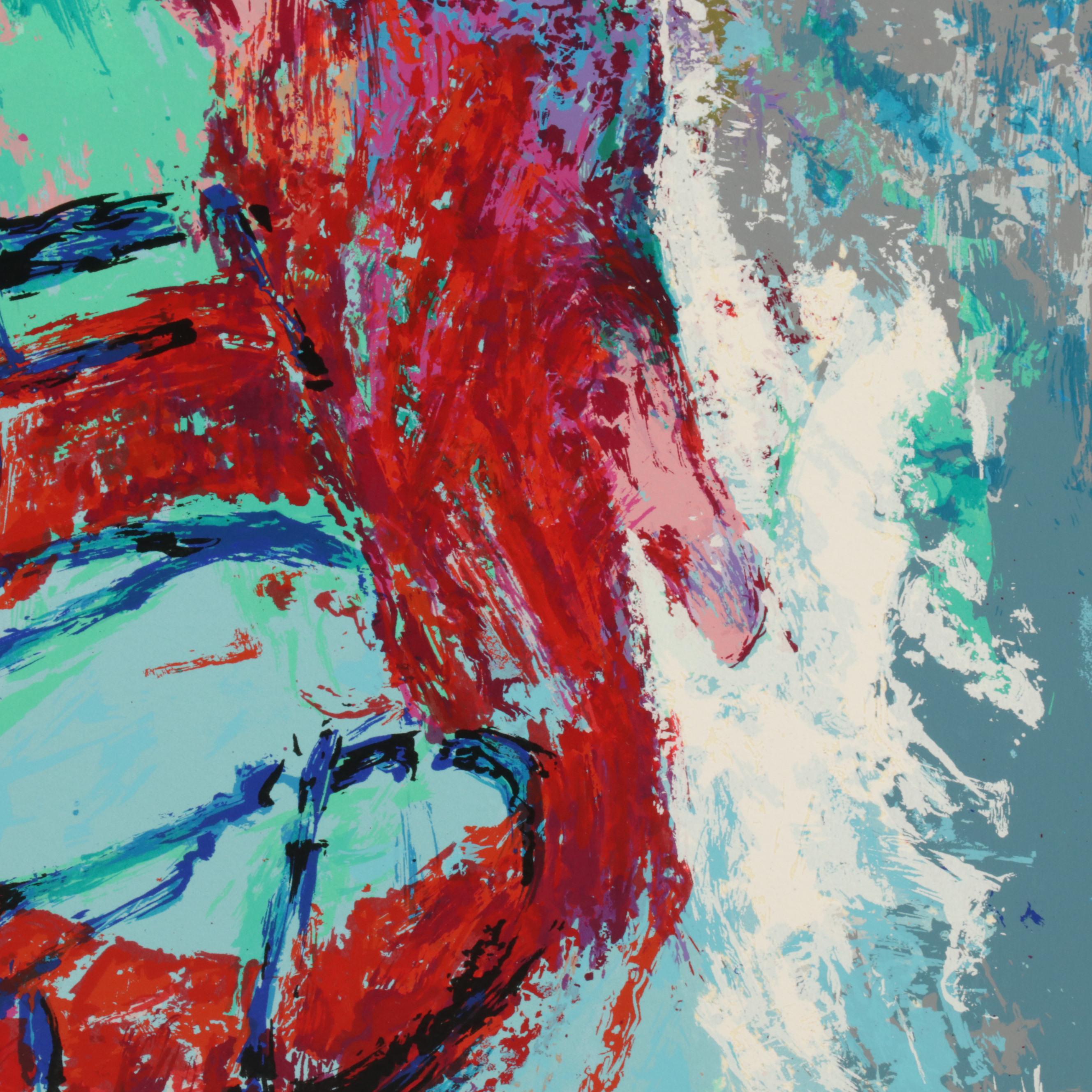 LeRoy Neiman Serigraph "Johnny Bench, the Catcher," Circa 1989