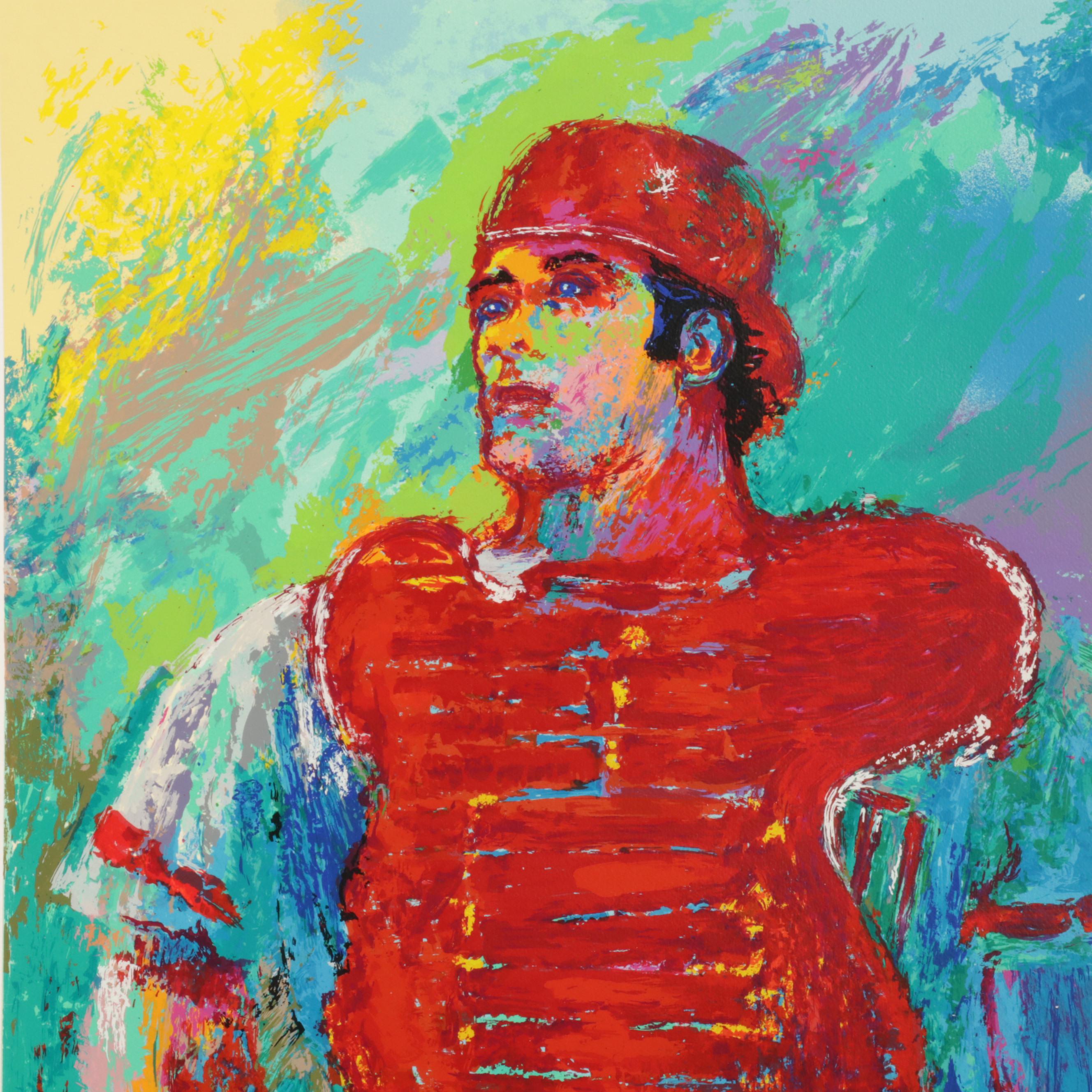 LeRoy Neiman Serigraph "Johnny Bench, the Catcher," Circa 1989