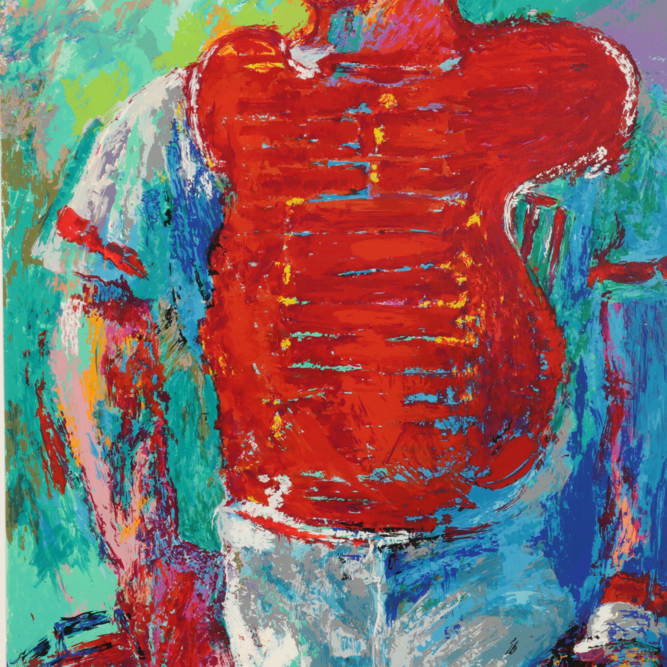 LeRoy Neiman Serigraph "Johnny Bench, the Catcher," Circa 1989