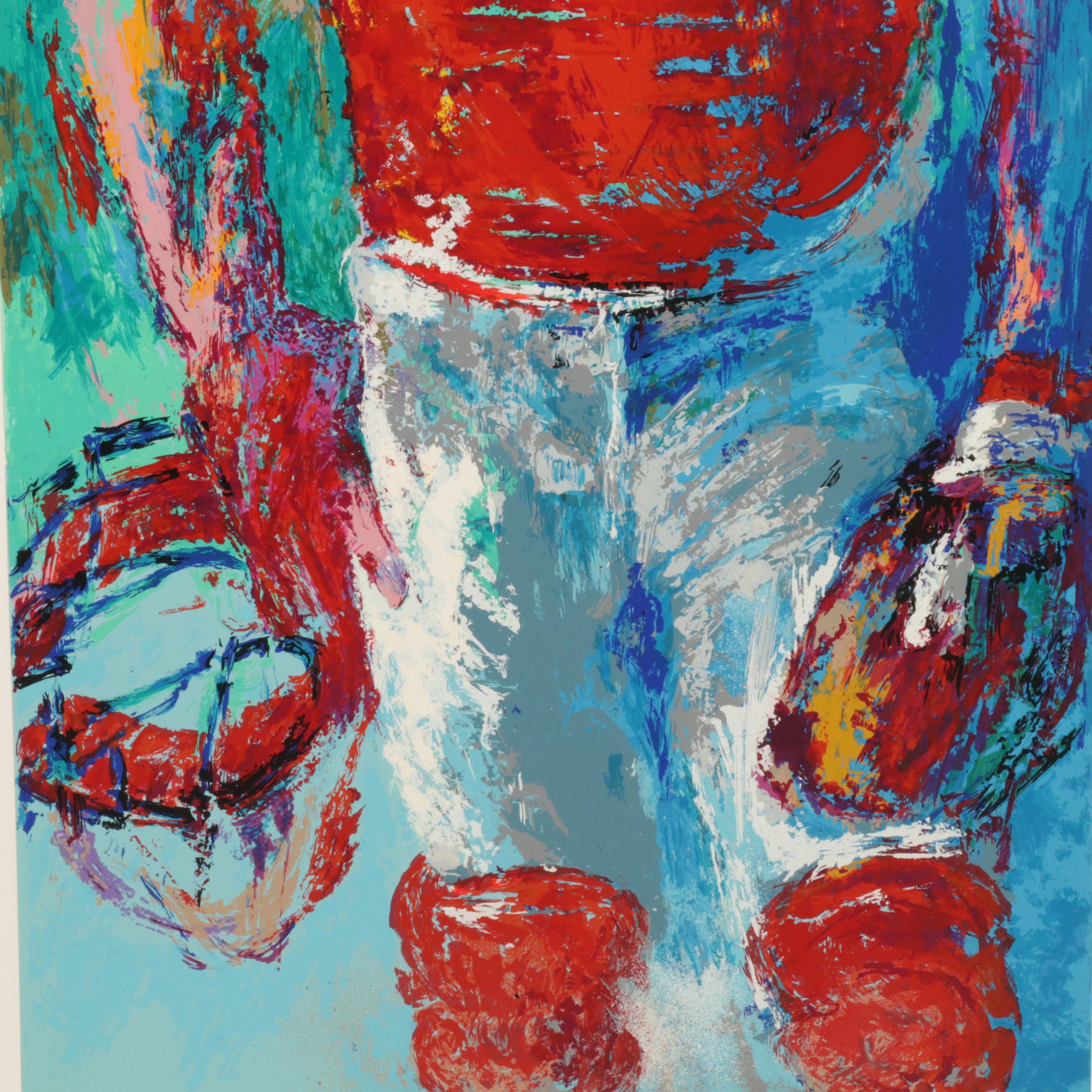 LeRoy Neiman Serigraph "Johnny Bench, the Catcher," Circa 1989