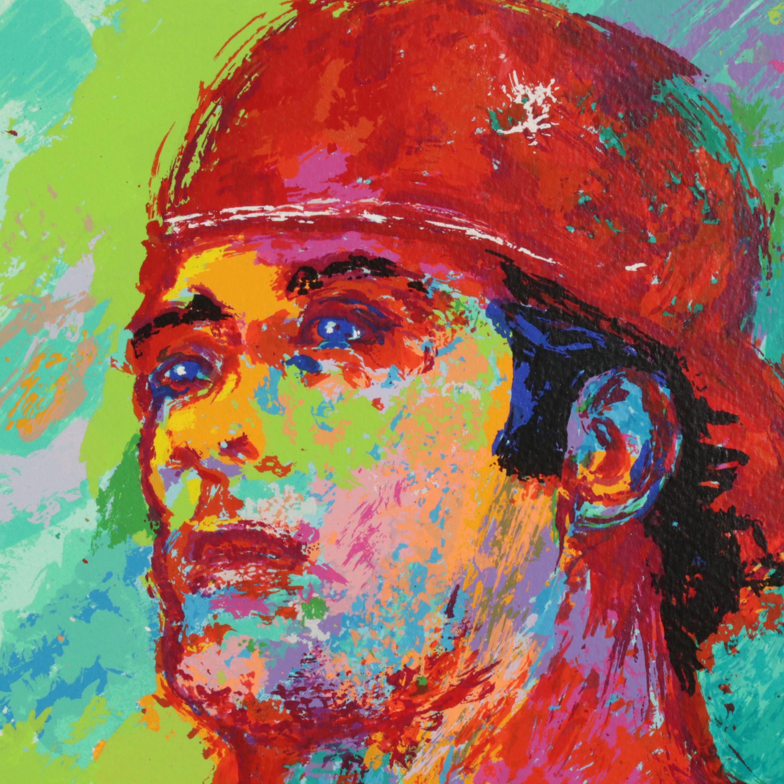 LeRoy Neiman Serigraph "Johnny Bench, the Catcher," Circa 1989