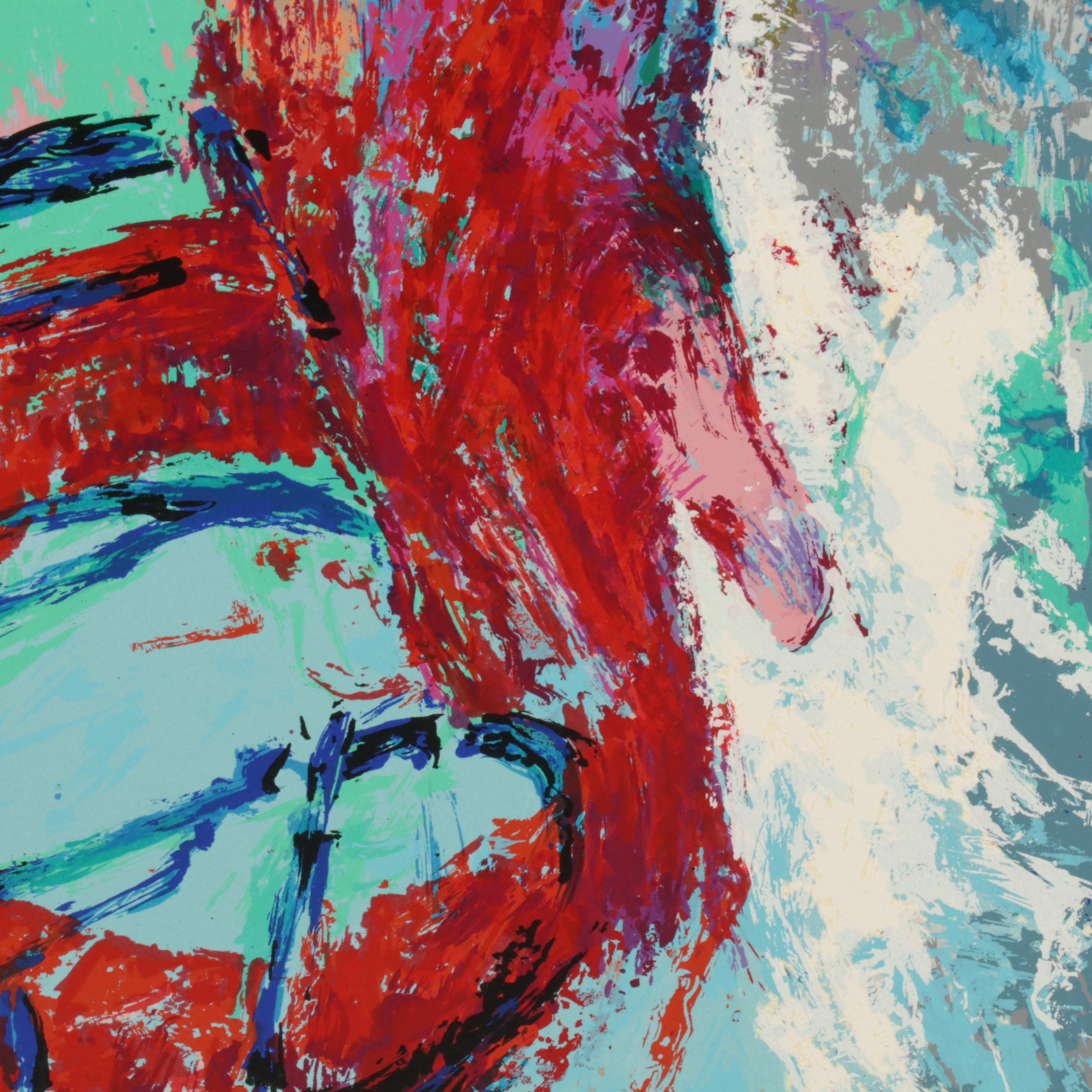 LeRoy Neiman Serigraph "Johnny Bench, the Catcher," Circa 1989