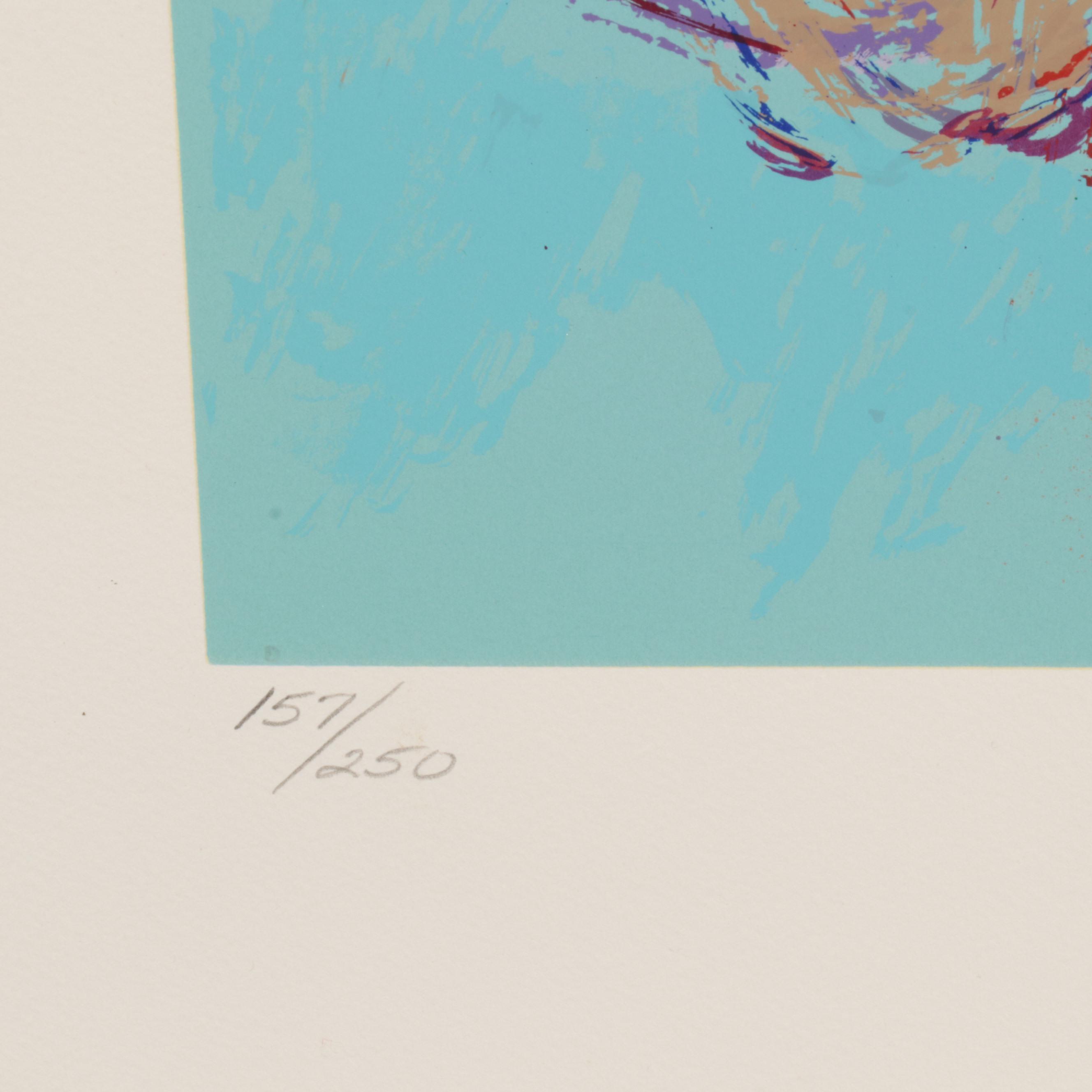 LeRoy Neiman Serigraph "Johnny Bench, the Catcher," Circa 1989