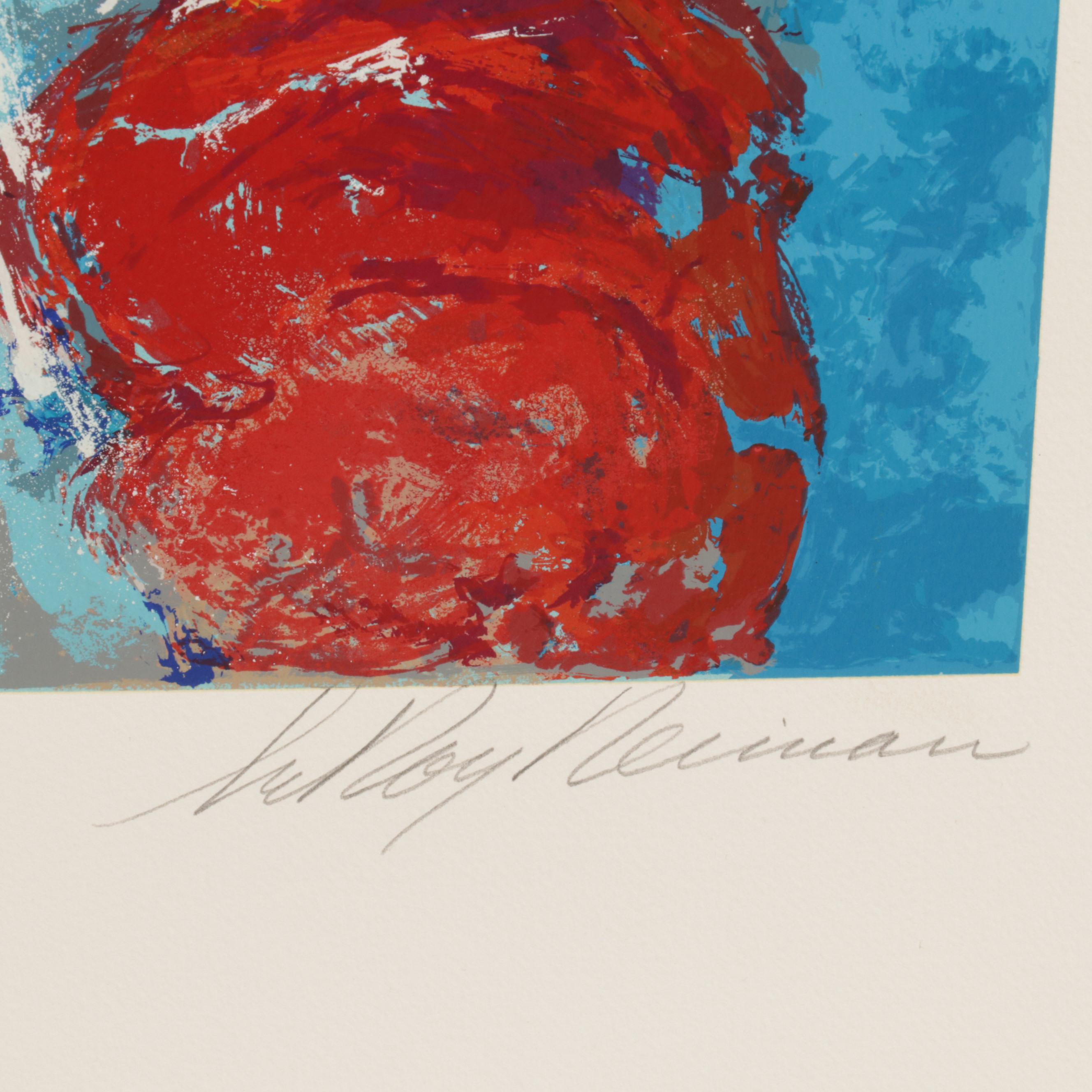 LeRoy Neiman Serigraph "Johnny Bench, the Catcher," Circa 1989