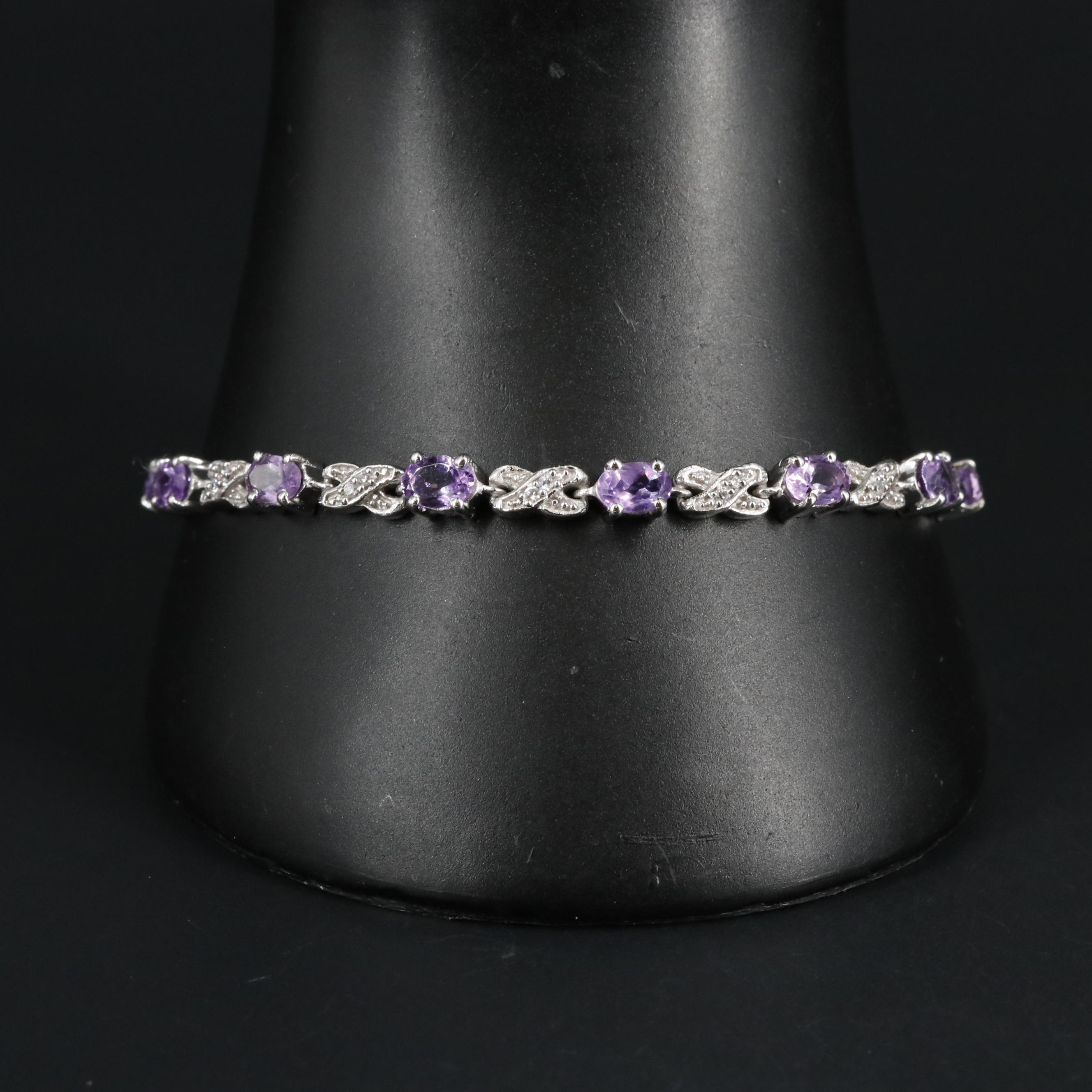 Sterling Gemstone Bracelet