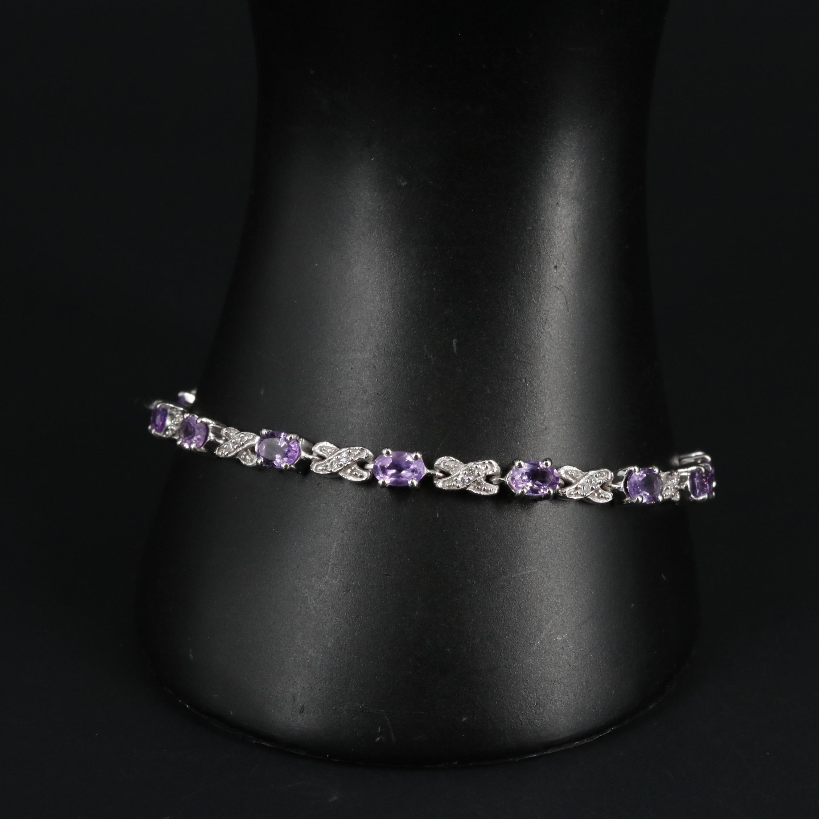 Sterling Gemstone Bracelet