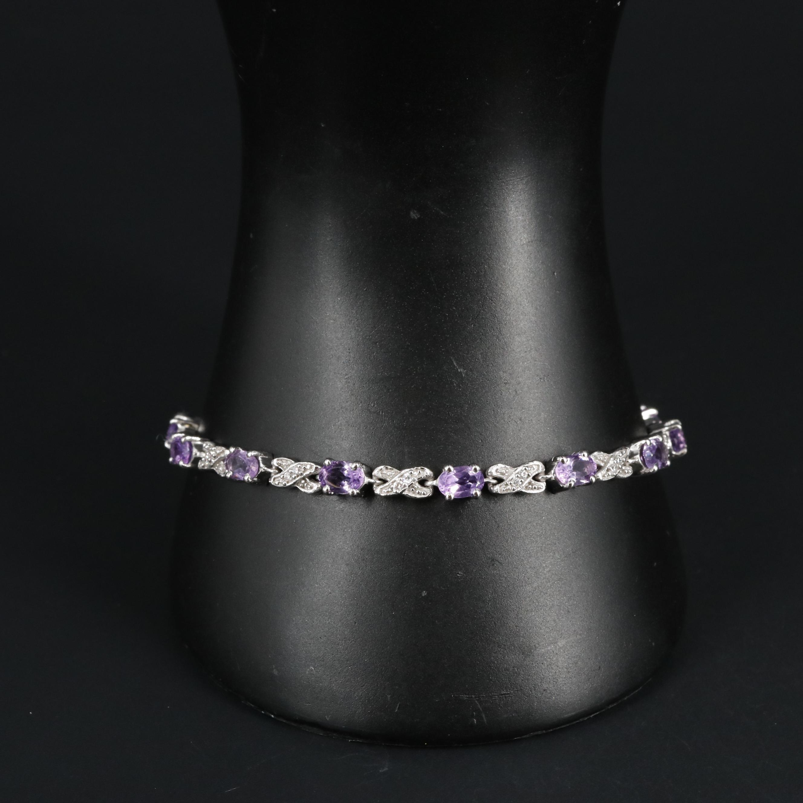 Sterling Gemstone Bracelet