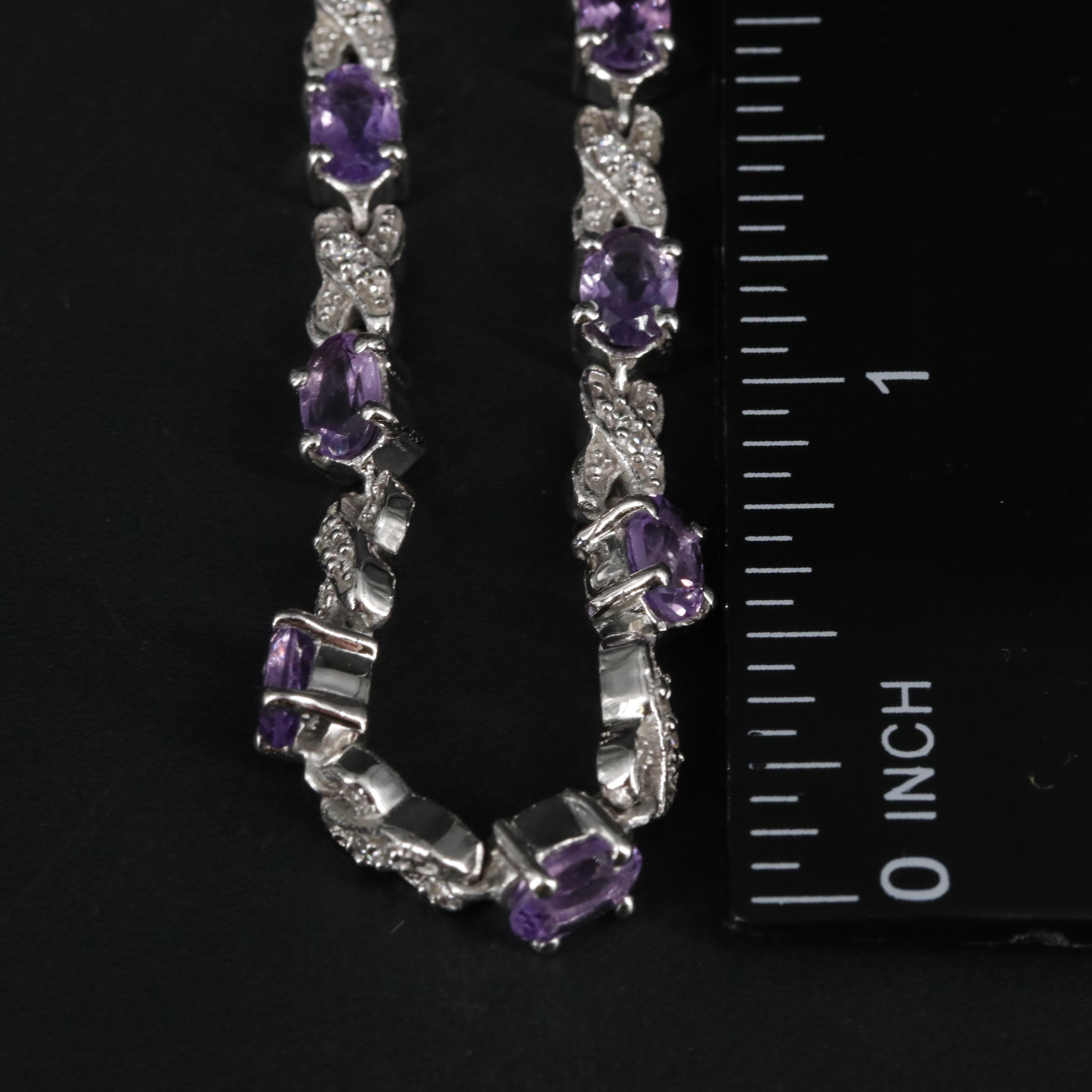 Sterling Gemstone Bracelet