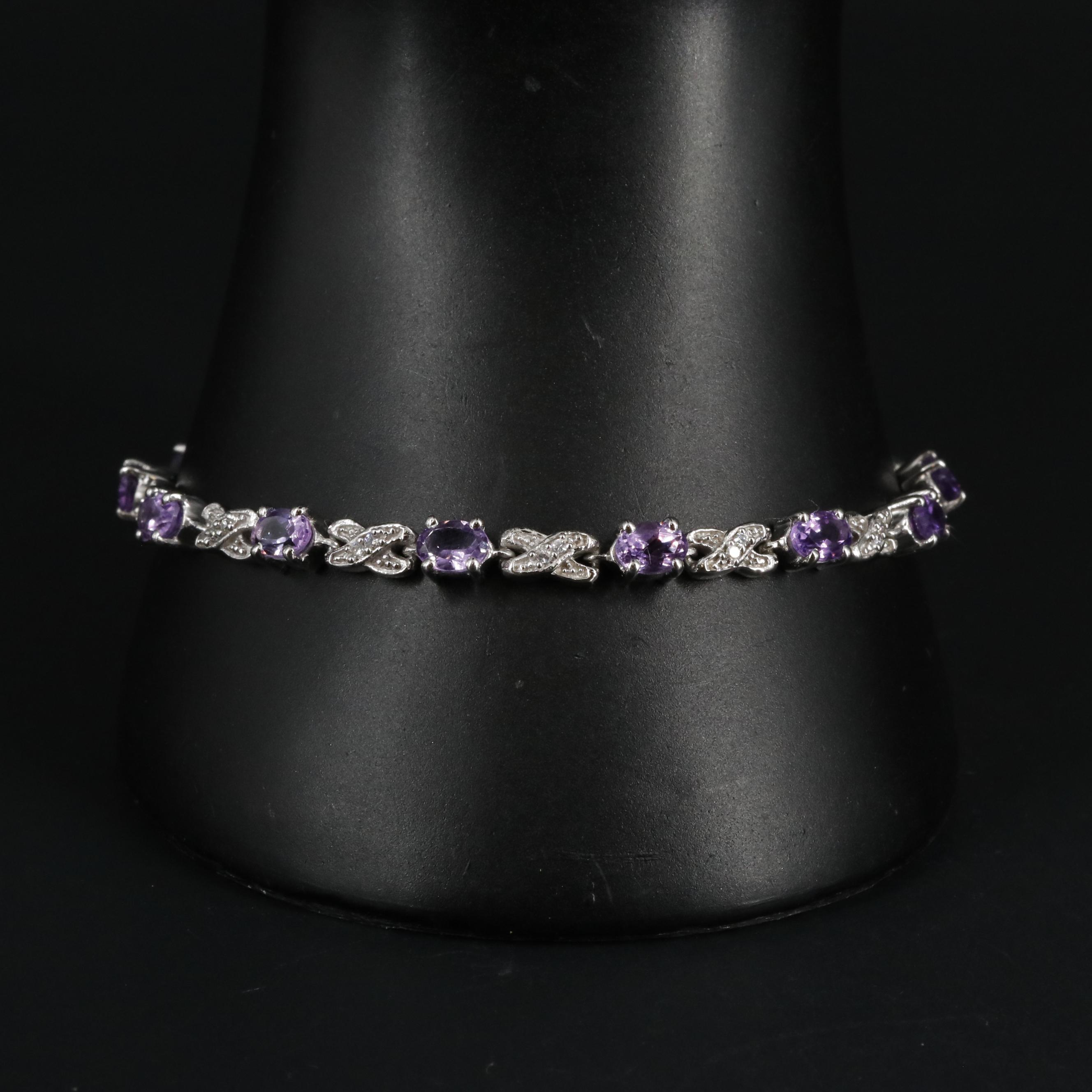 Sterling Gemstone Bracelet