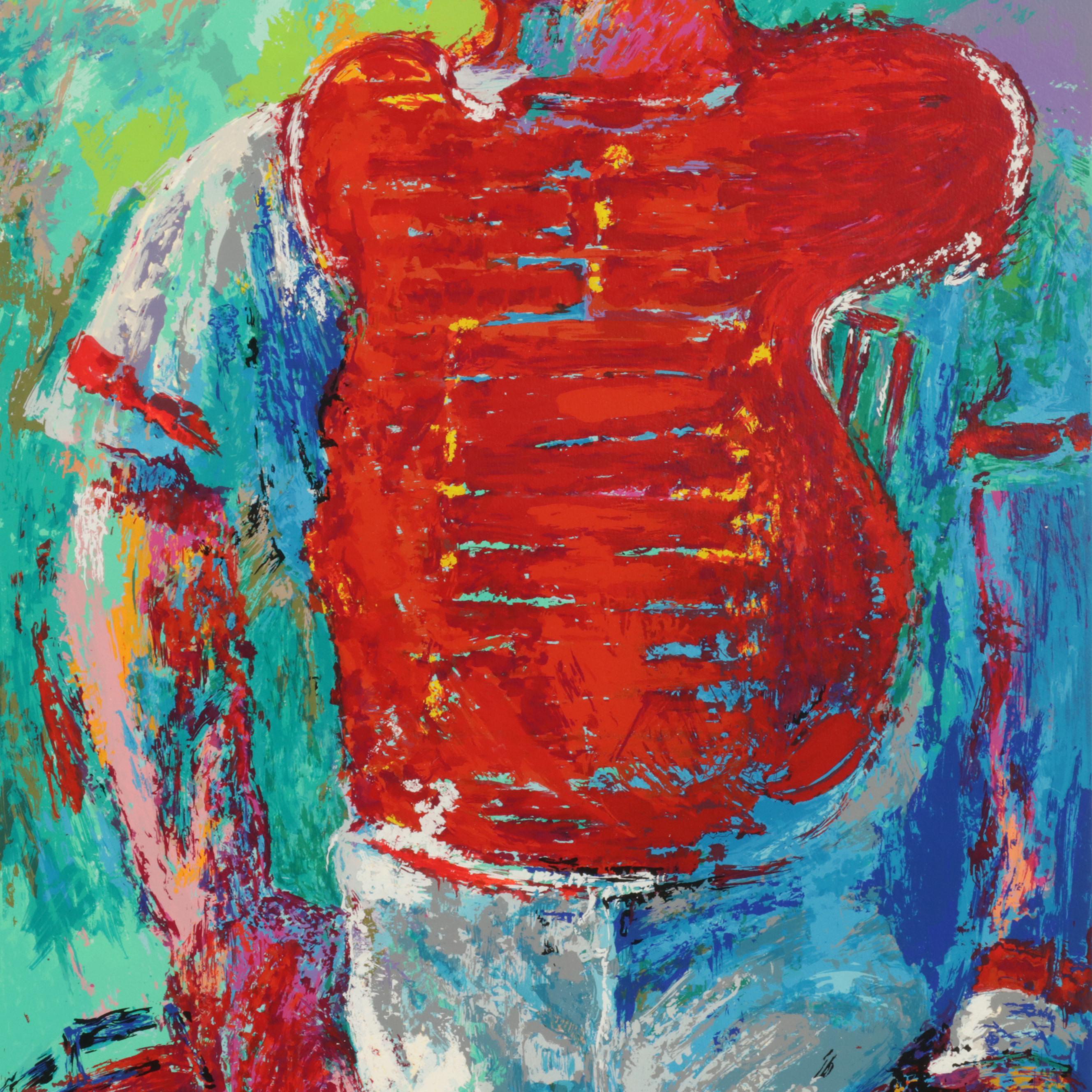 LeRoy Neiman Serigraph "Johnny Bench, the Catcher," Circa 1989