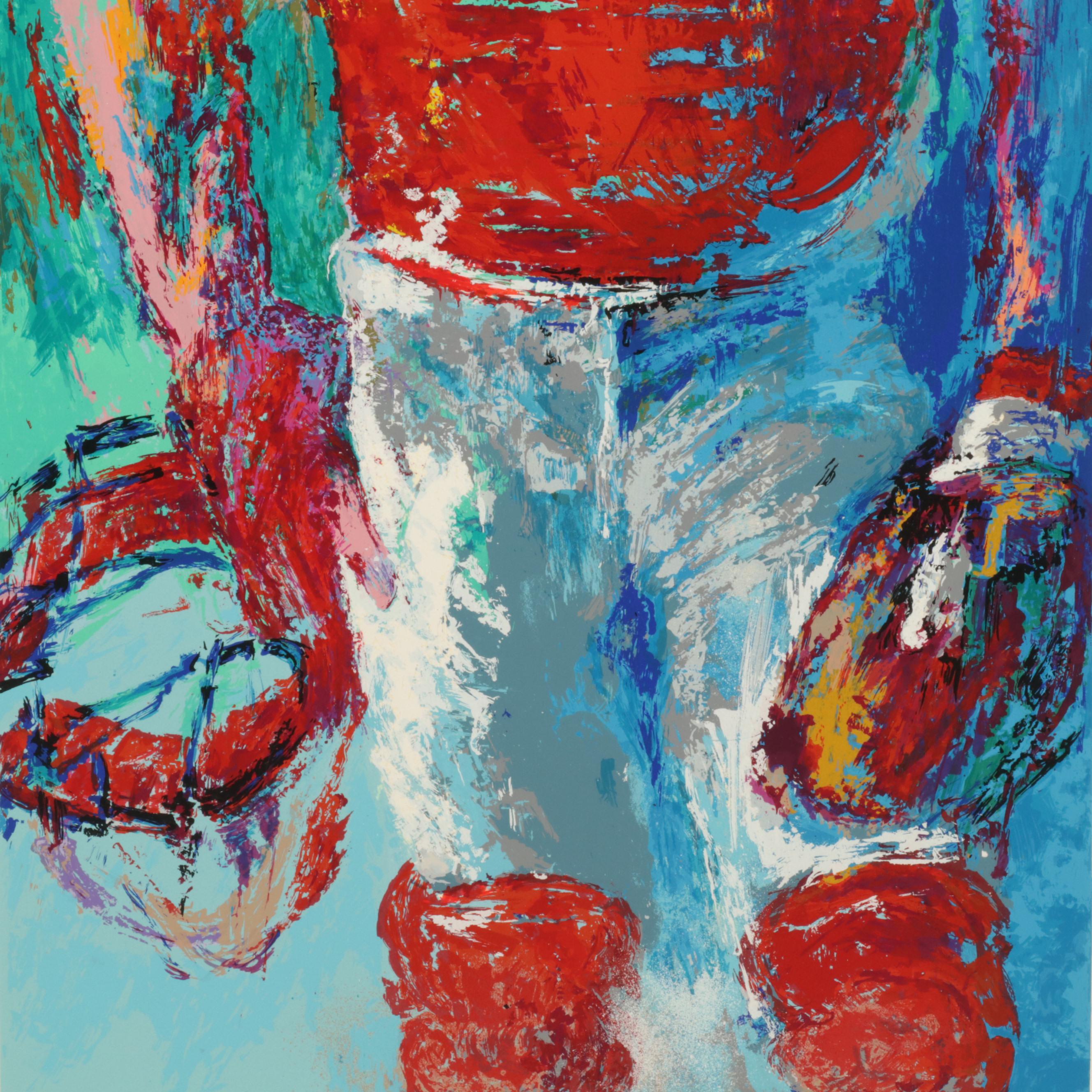 LeRoy Neiman Serigraph "Johnny Bench, the Catcher," Circa 1989