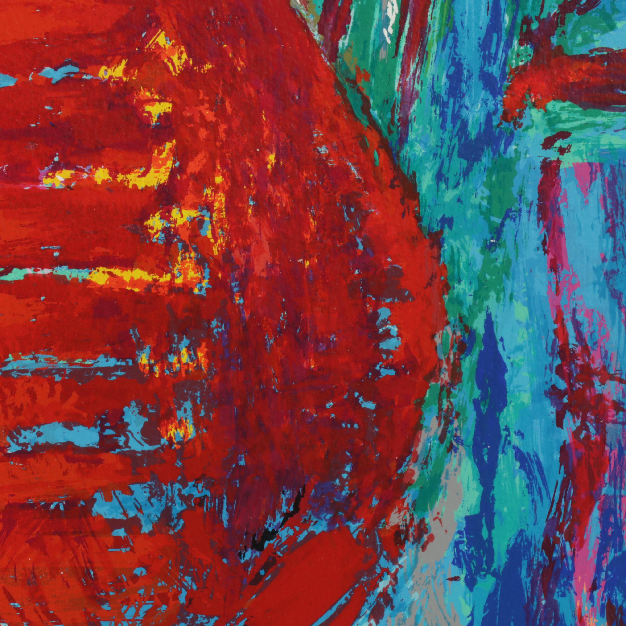 LeRoy Neiman Serigraph "Johnny Bench, the Catcher," Circa 1989