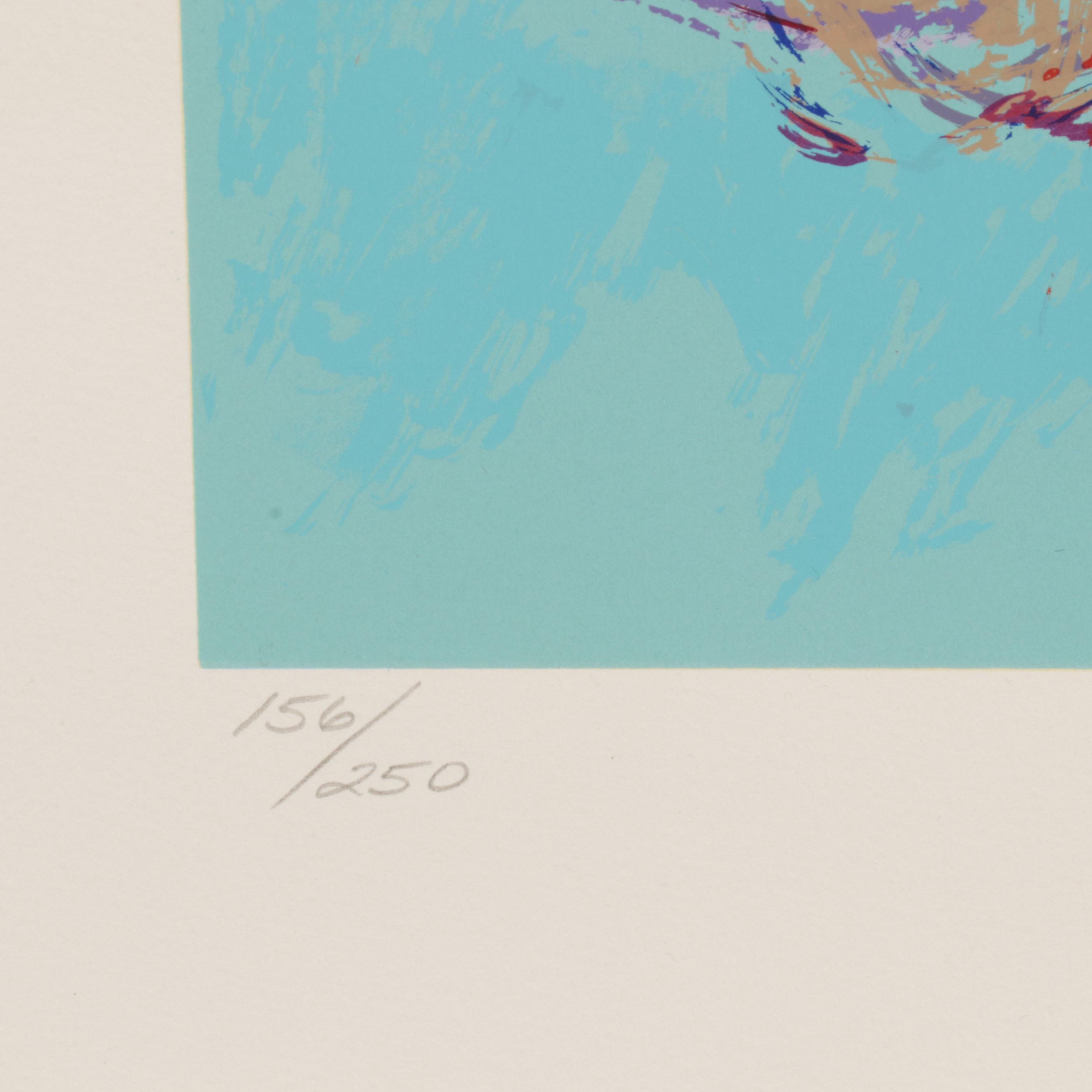 LeRoy Neiman Serigraph "Johnny Bench, the Catcher," Circa 1989