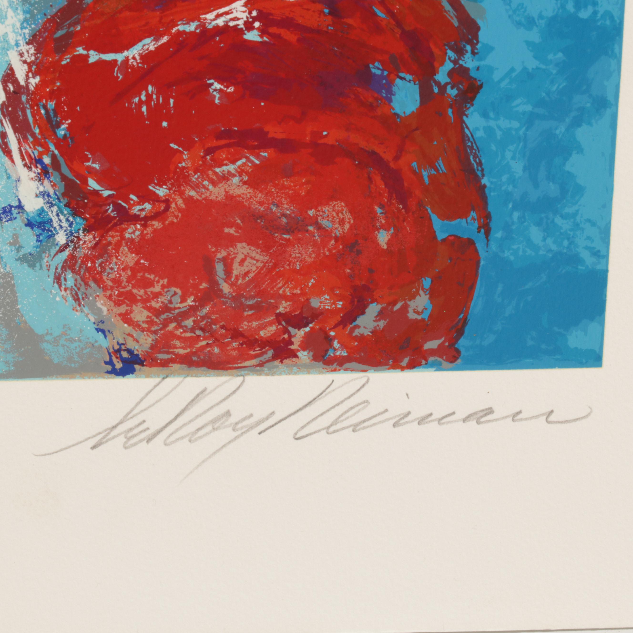 LeRoy Neiman Serigraph "Johnny Bench, the Catcher," Circa 1989