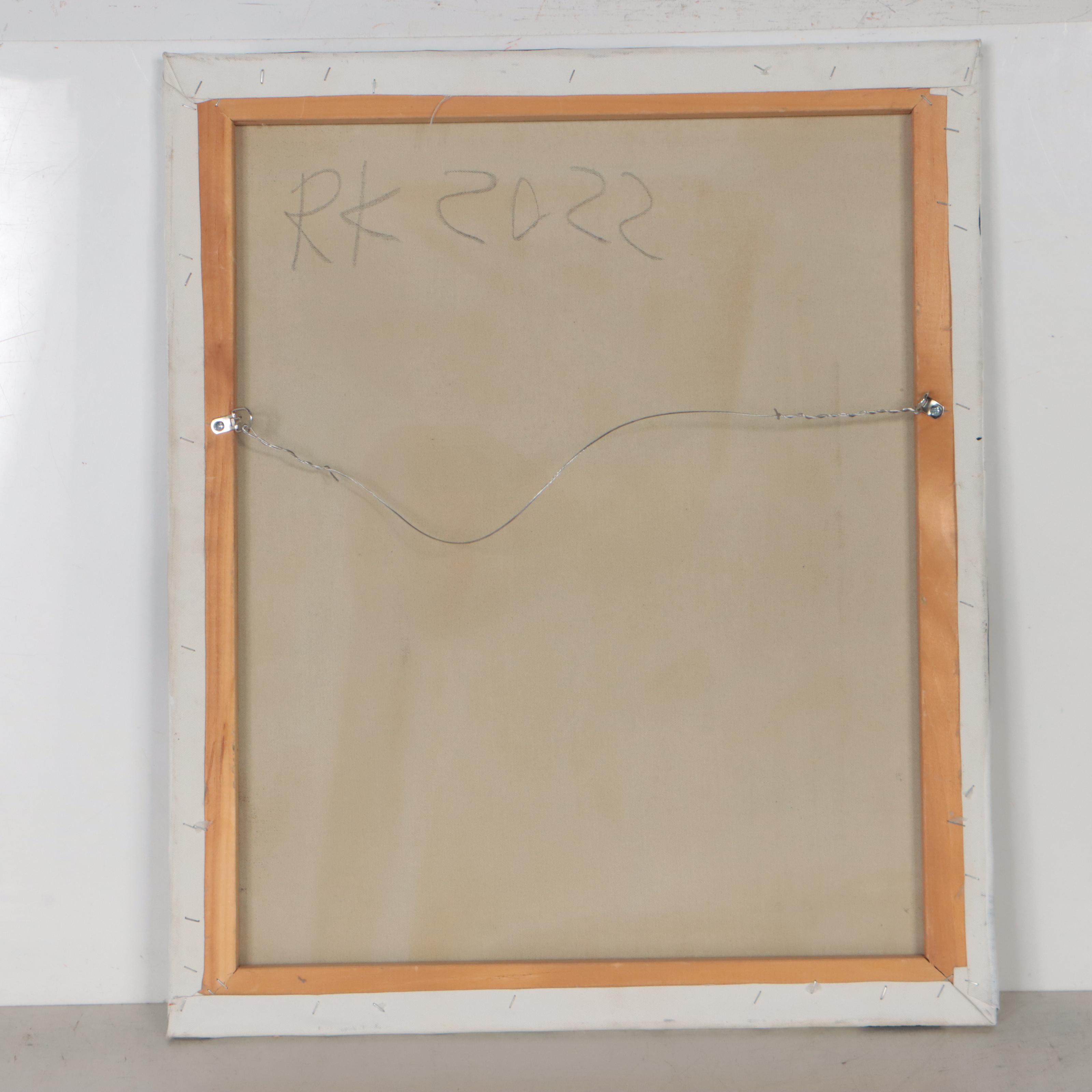 Robbie Kemper Acrylic Painting "Loop With Orange" 2022